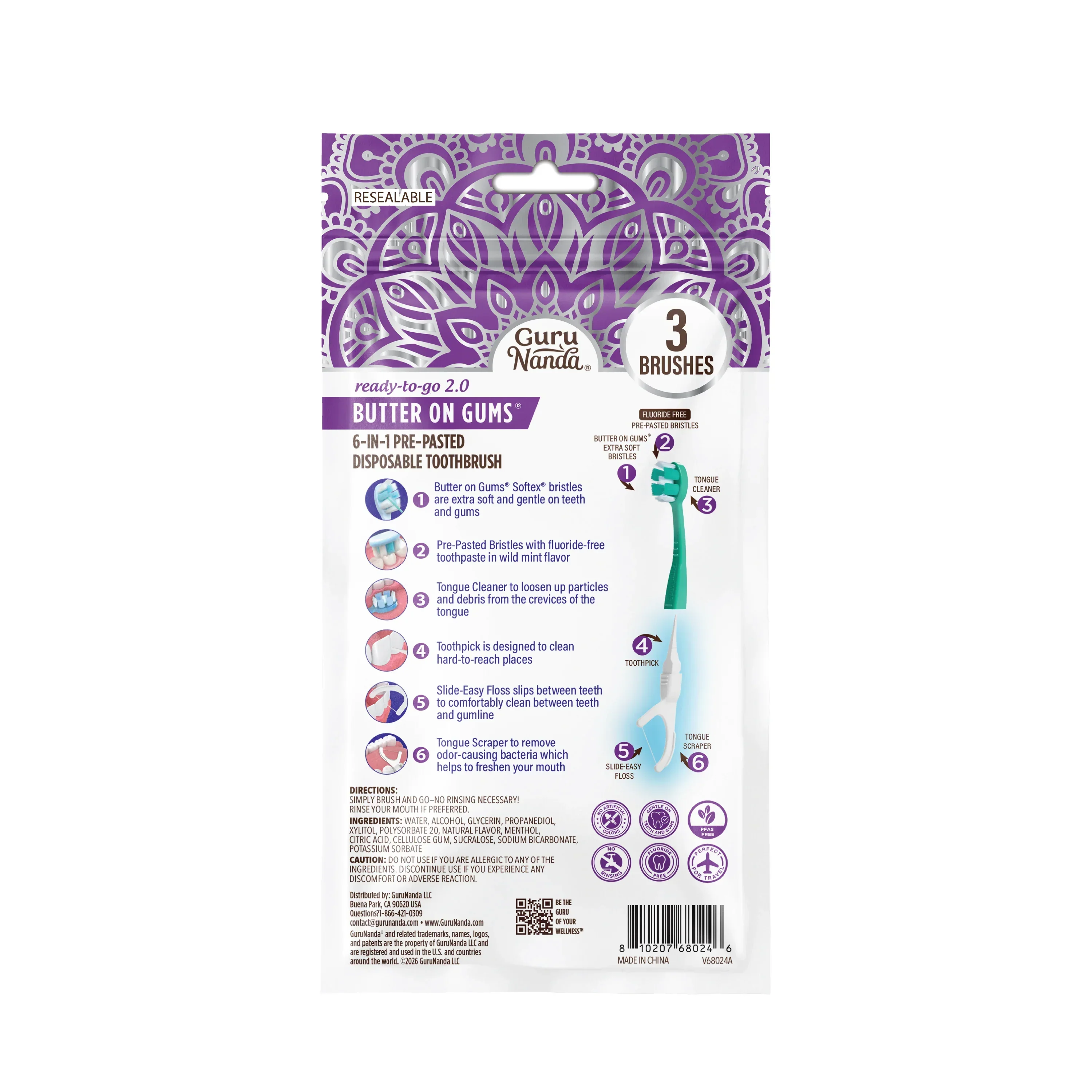6-in-1 Ready to Go Butter on Gums Pre-Pasted Toothbrushes 2.0 - Image 15