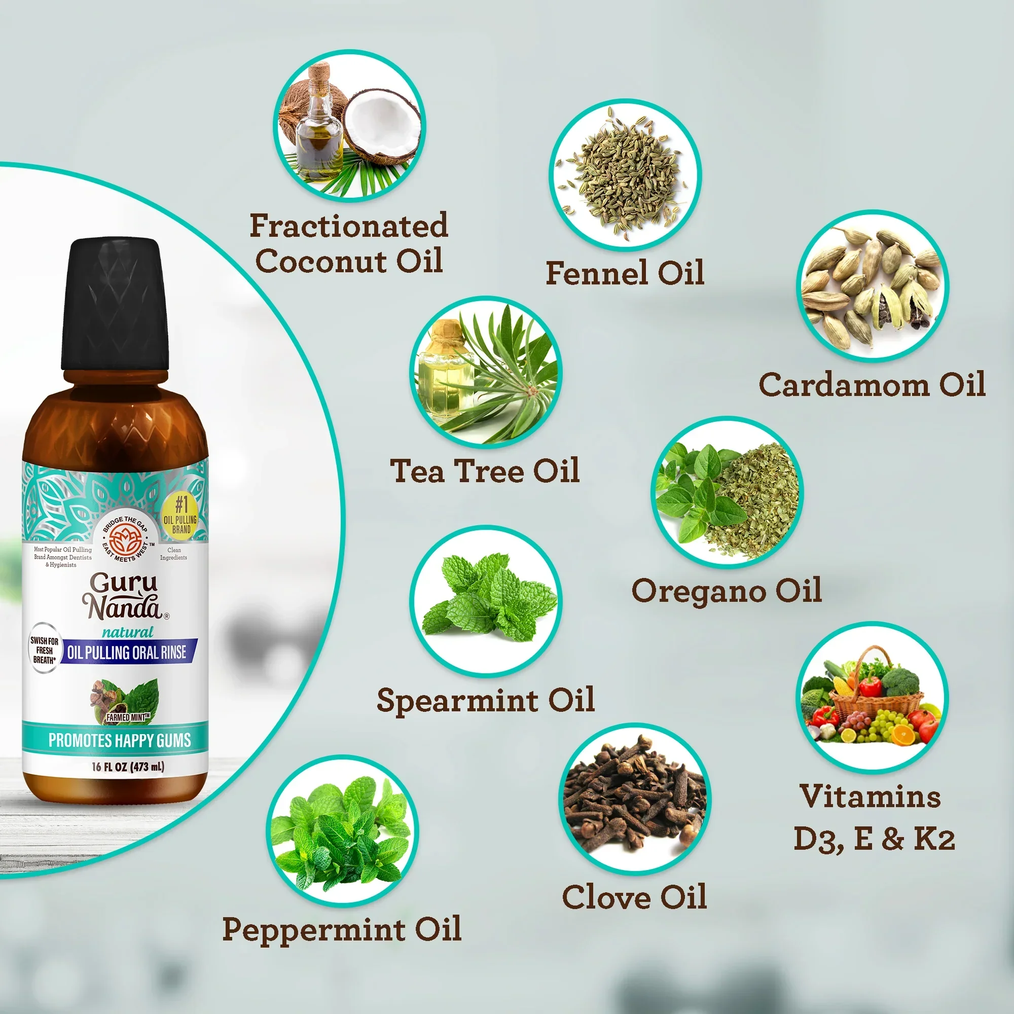Cocomint Oil Pulling with 7 Essential Oils & Vitamins D3, E & K2 - Image 19