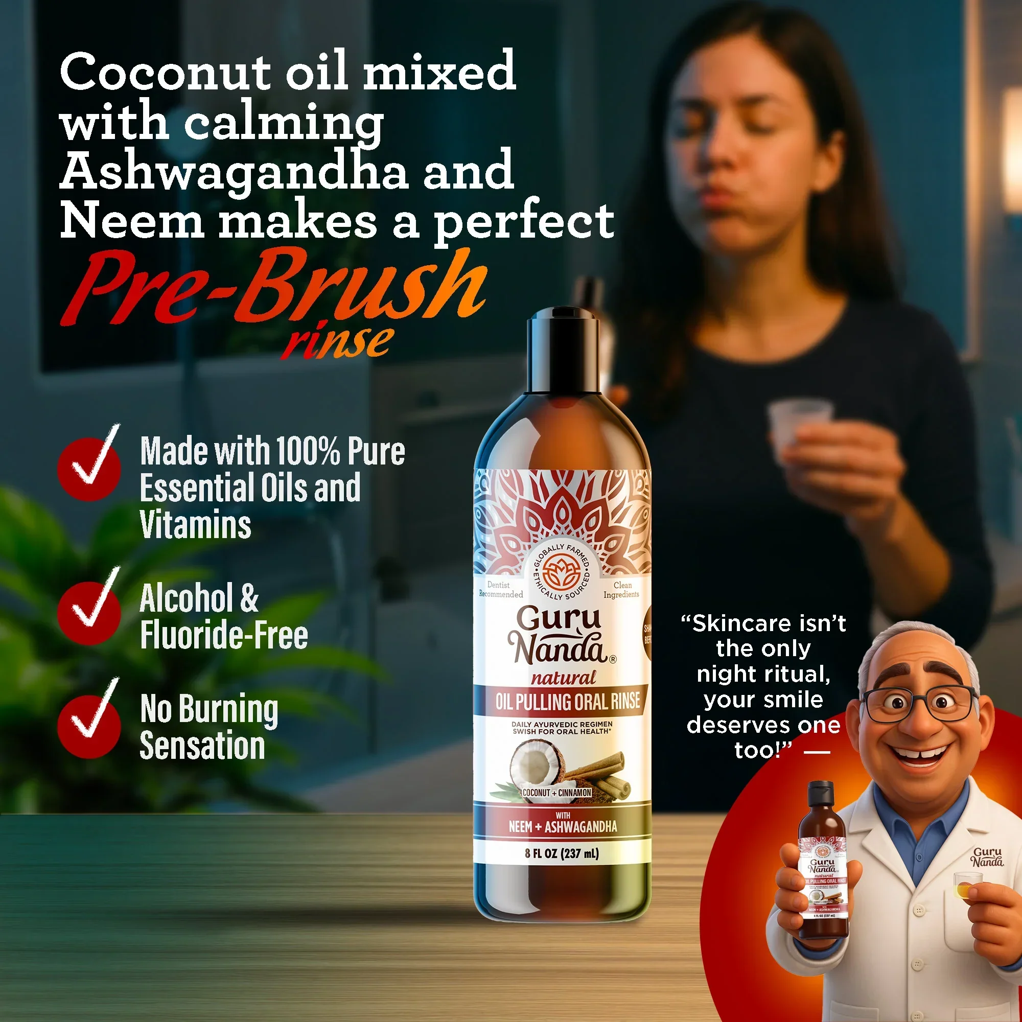 Cinnamon & Coconut Oil Pulling with Neem & Ashwagandha - Image 12