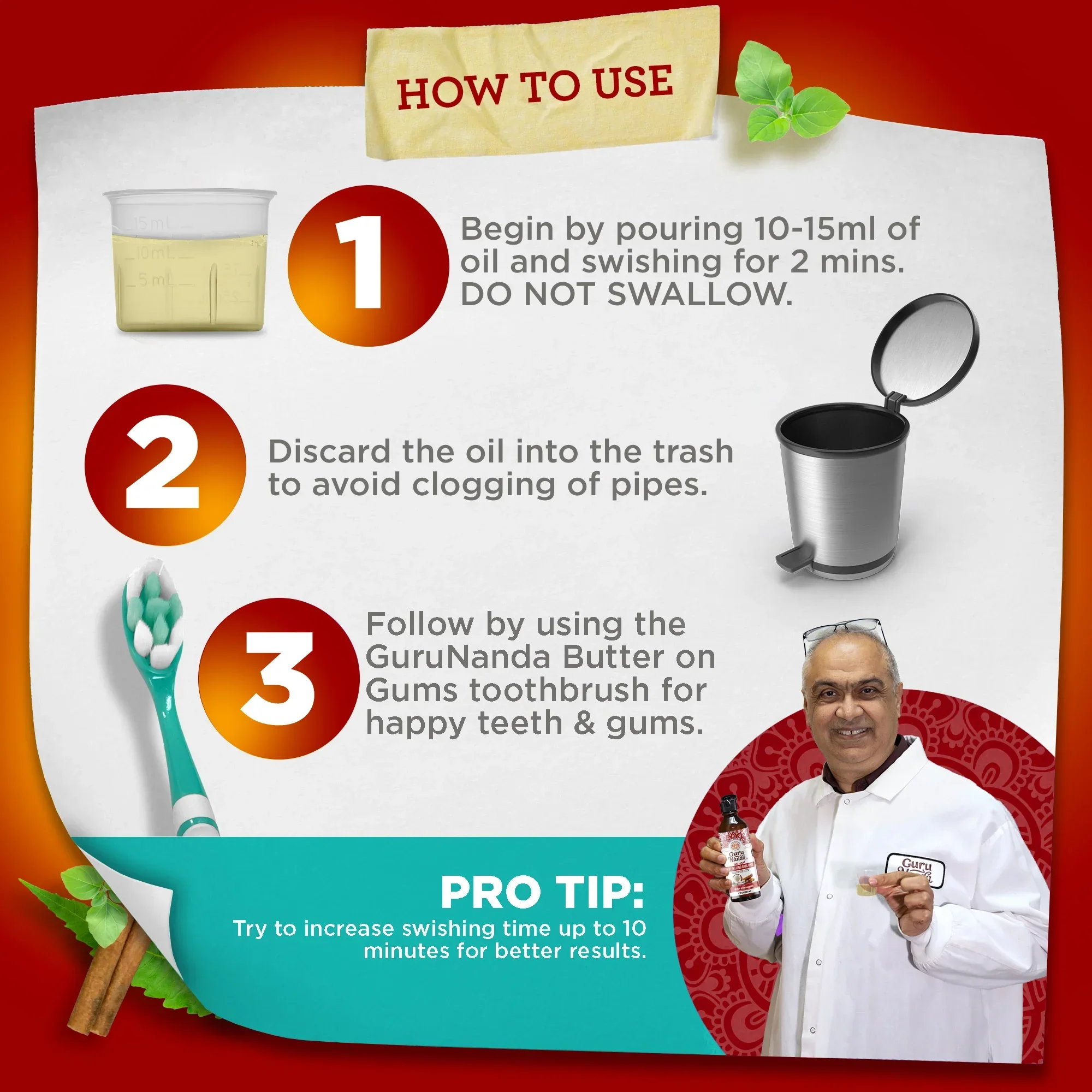 Cinnamon & Coconut Oil Pulling with Neem & Ashwagandha - Image 4