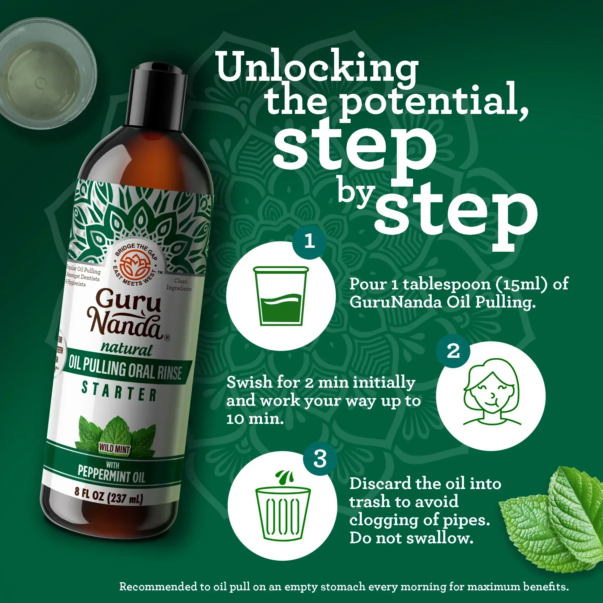 Coconut & Peppermint Oil Pulling – 8 fl. oz. - Image 5