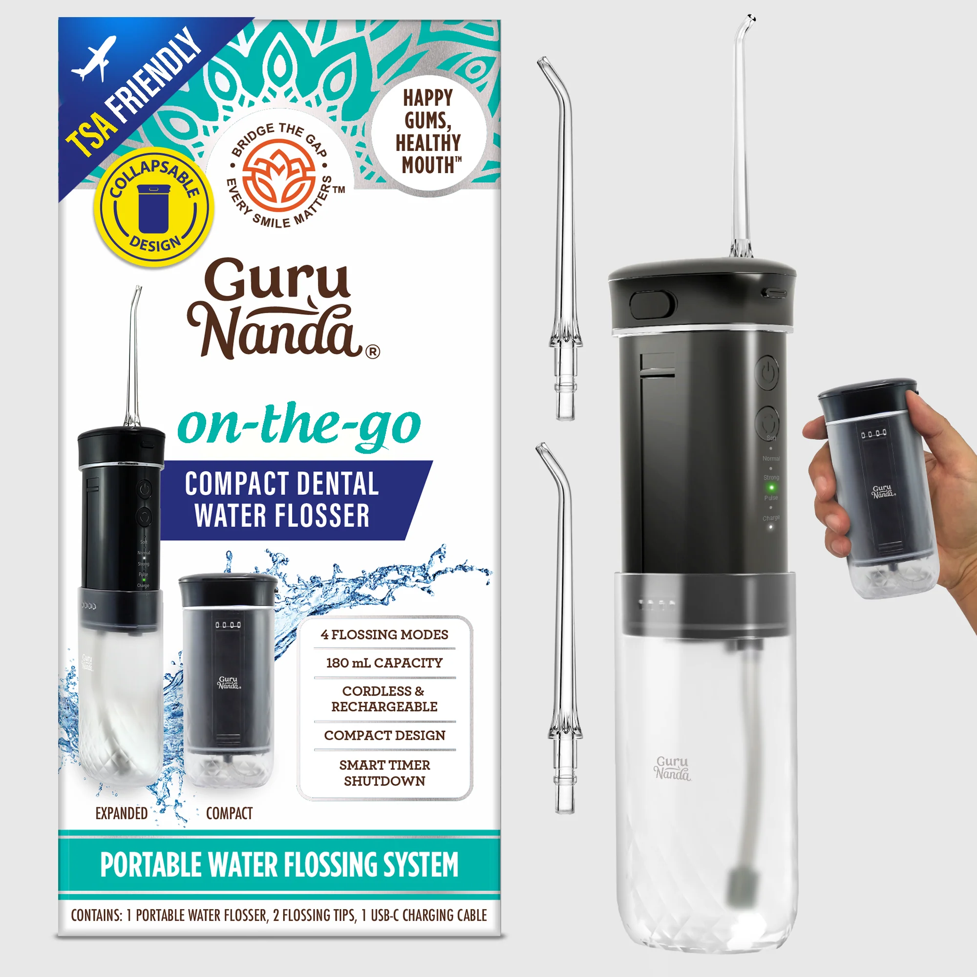 Compact Dental Water Flosser (180 ml) - Image 12
