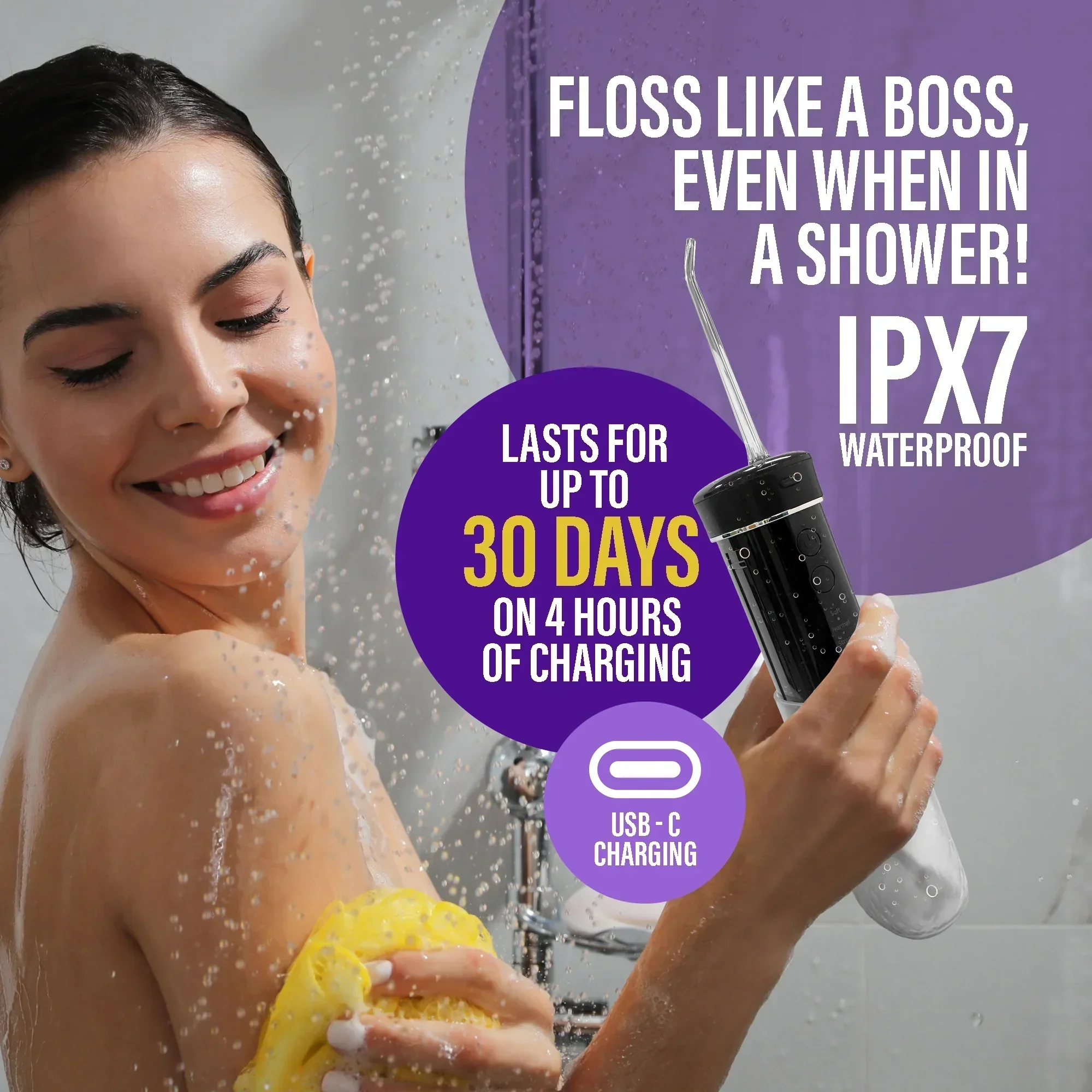 Compact Dental Water Flosser (180 ml) - Image 13