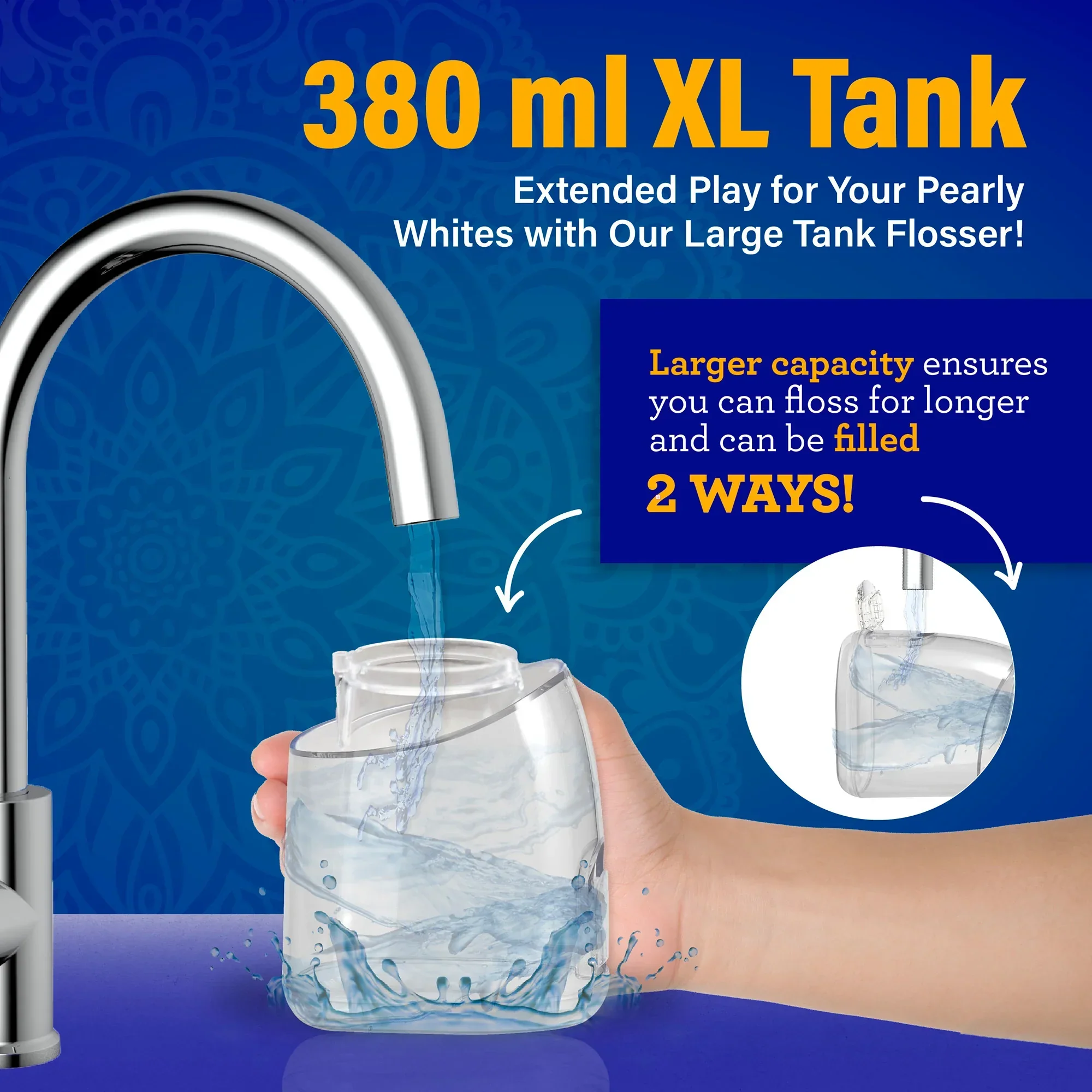 Deep Clean Dental Water Flosser 2.0 XL (380ml) - Image 5