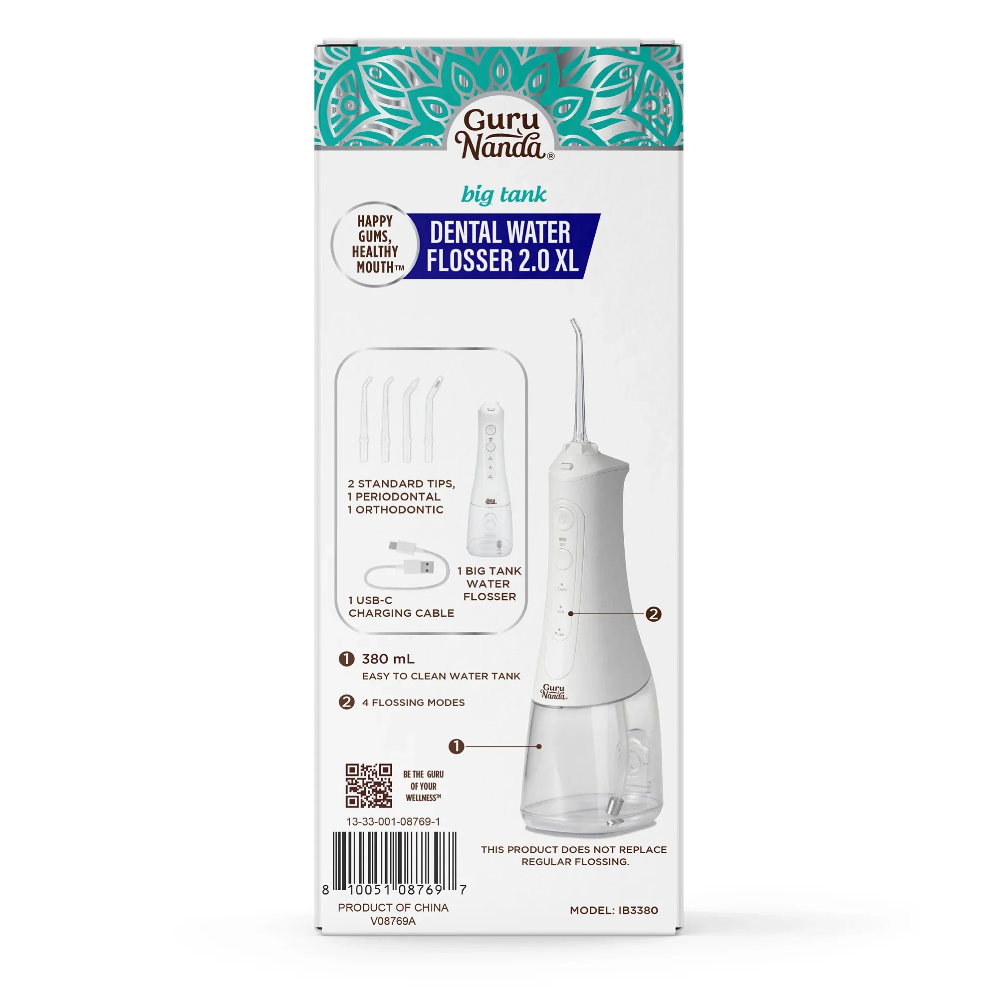 Deep Clean Dental Water Flosser 2.0 XL (380ml) - Image 9
