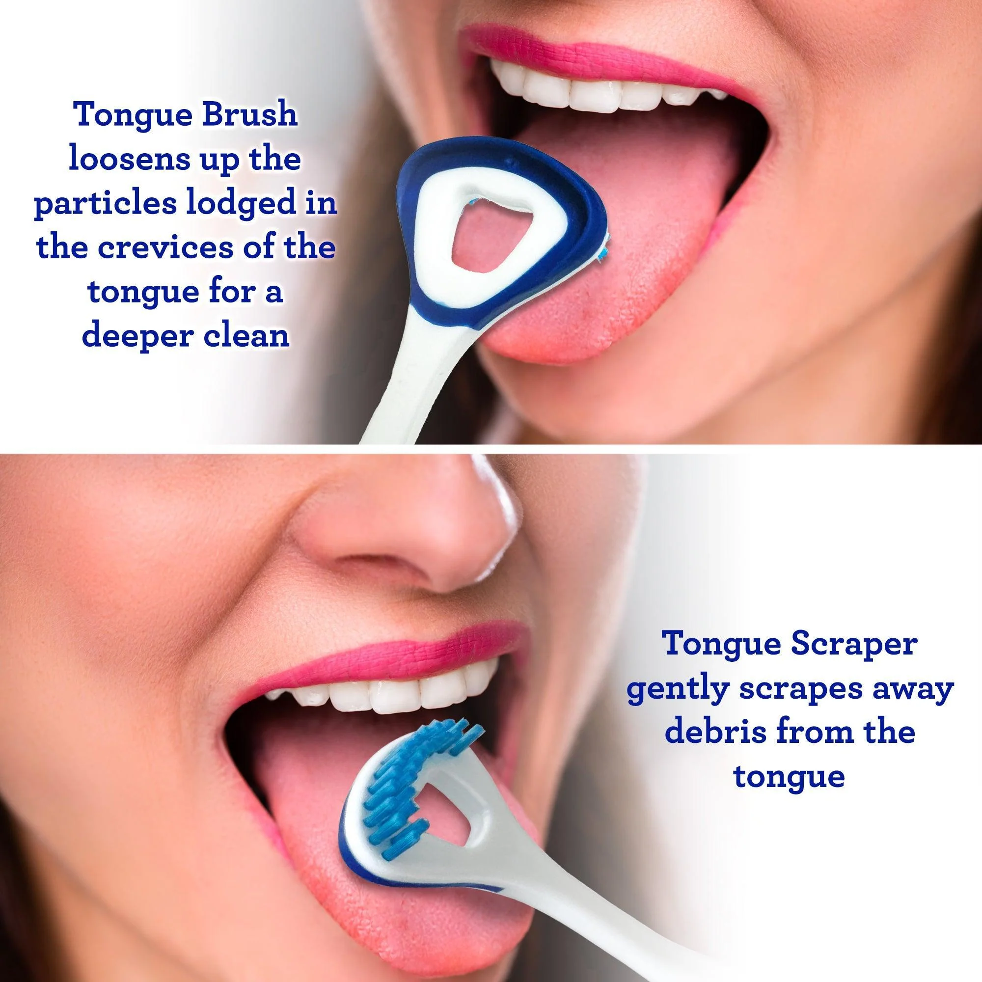 Dual Action Tongue Cleaner – 1 Pack (Colors May Vary) - Image 3