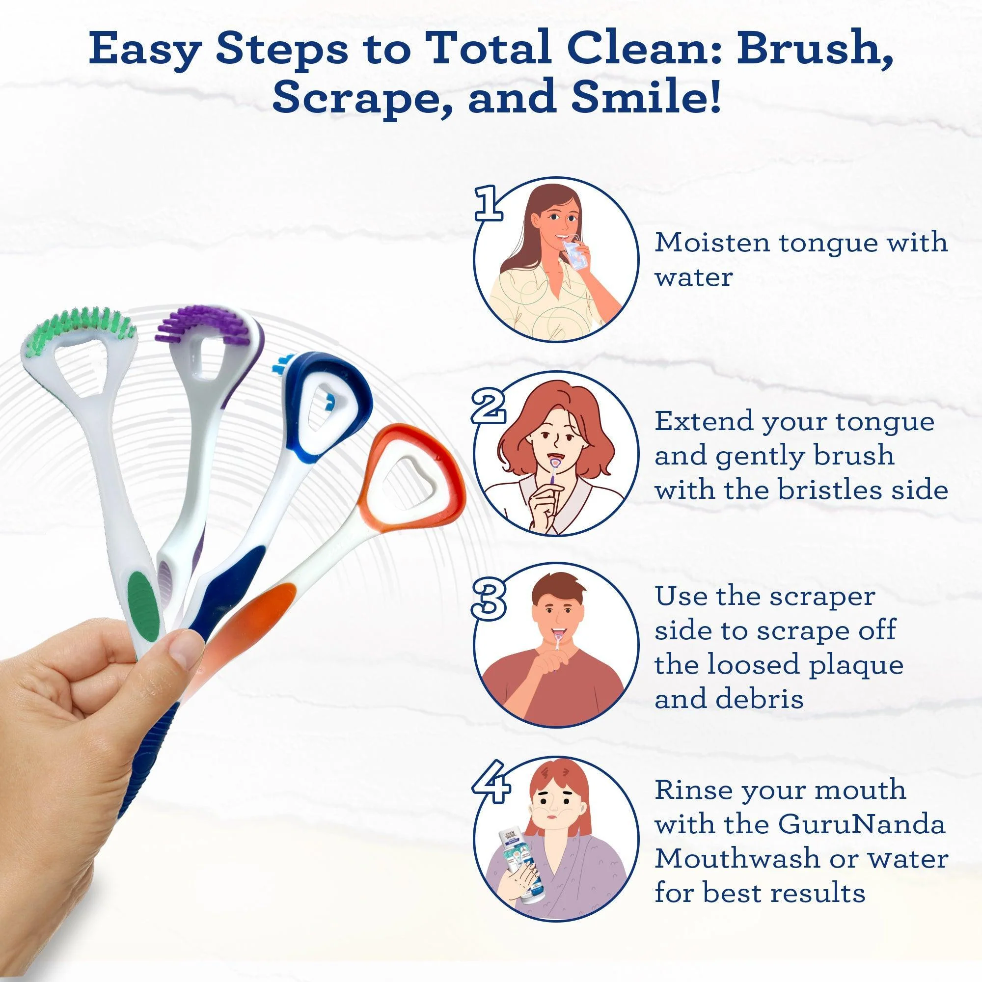 Dual Action Tongue Cleaner – 1 Pack (Colors May Vary) - Image 5