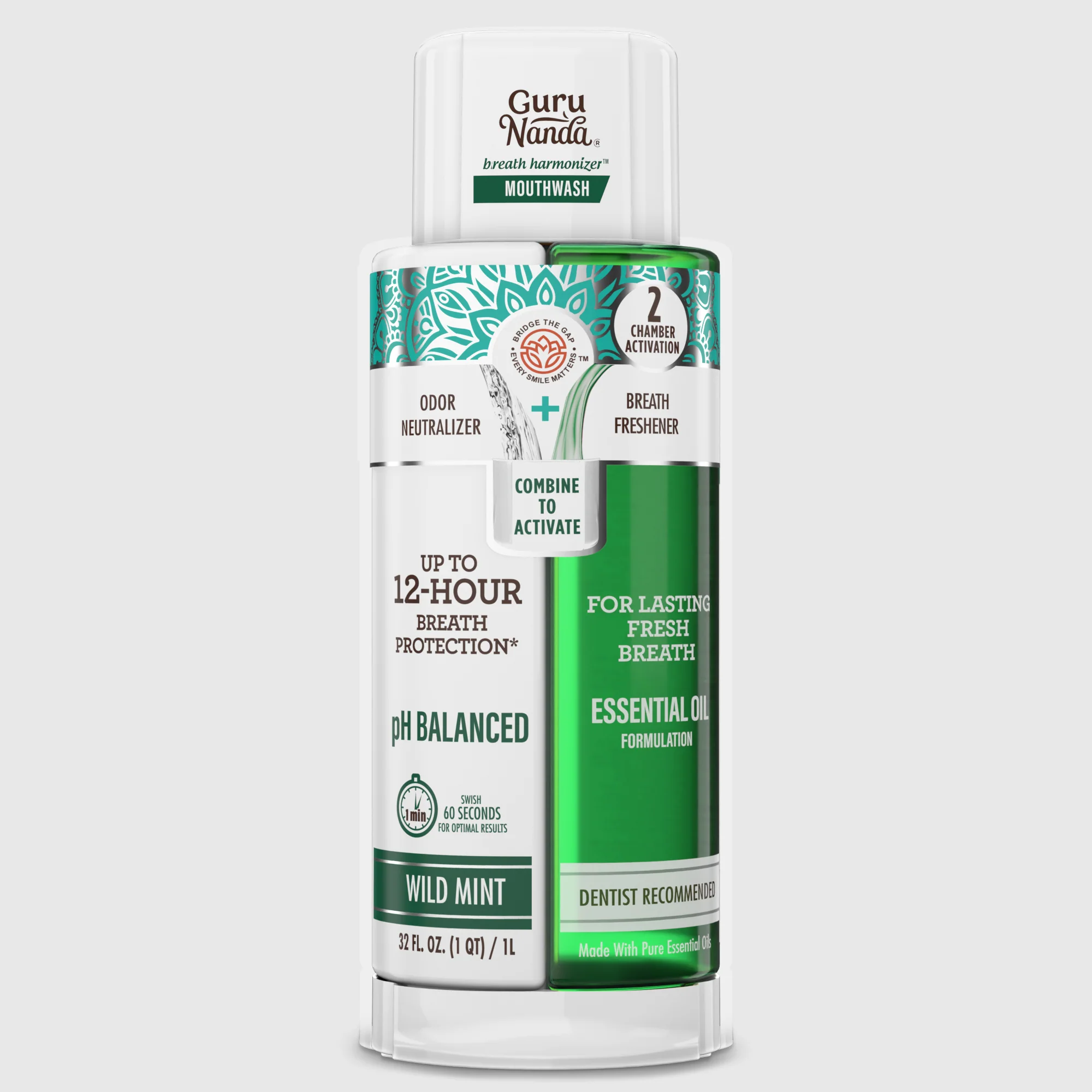 Dual Barrel Breath Harmonizer Mouthwash, Wild Mint - Image 19
