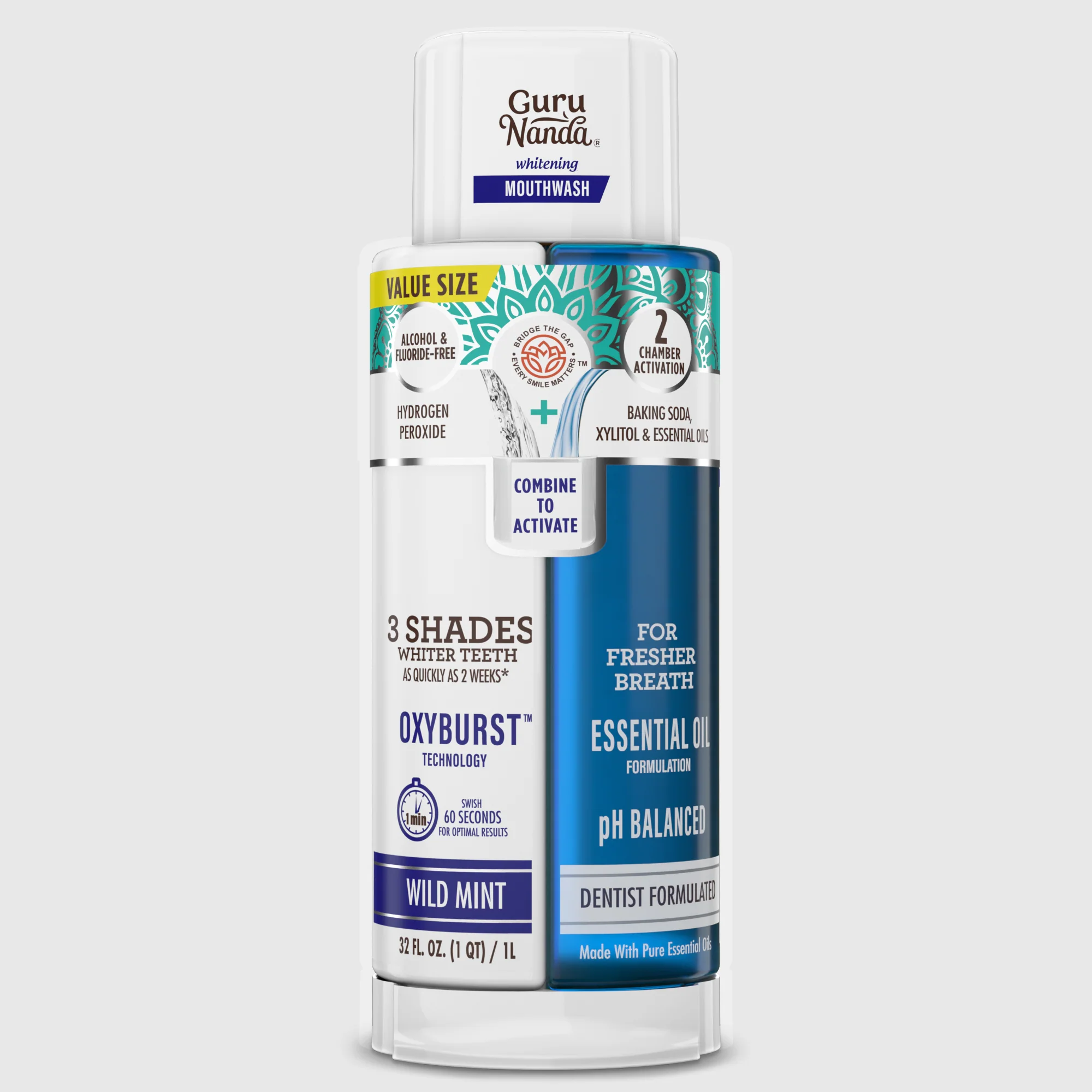Dual Barrel Oxyburst Whitening Mouthwash, Wild Mint - Image 13