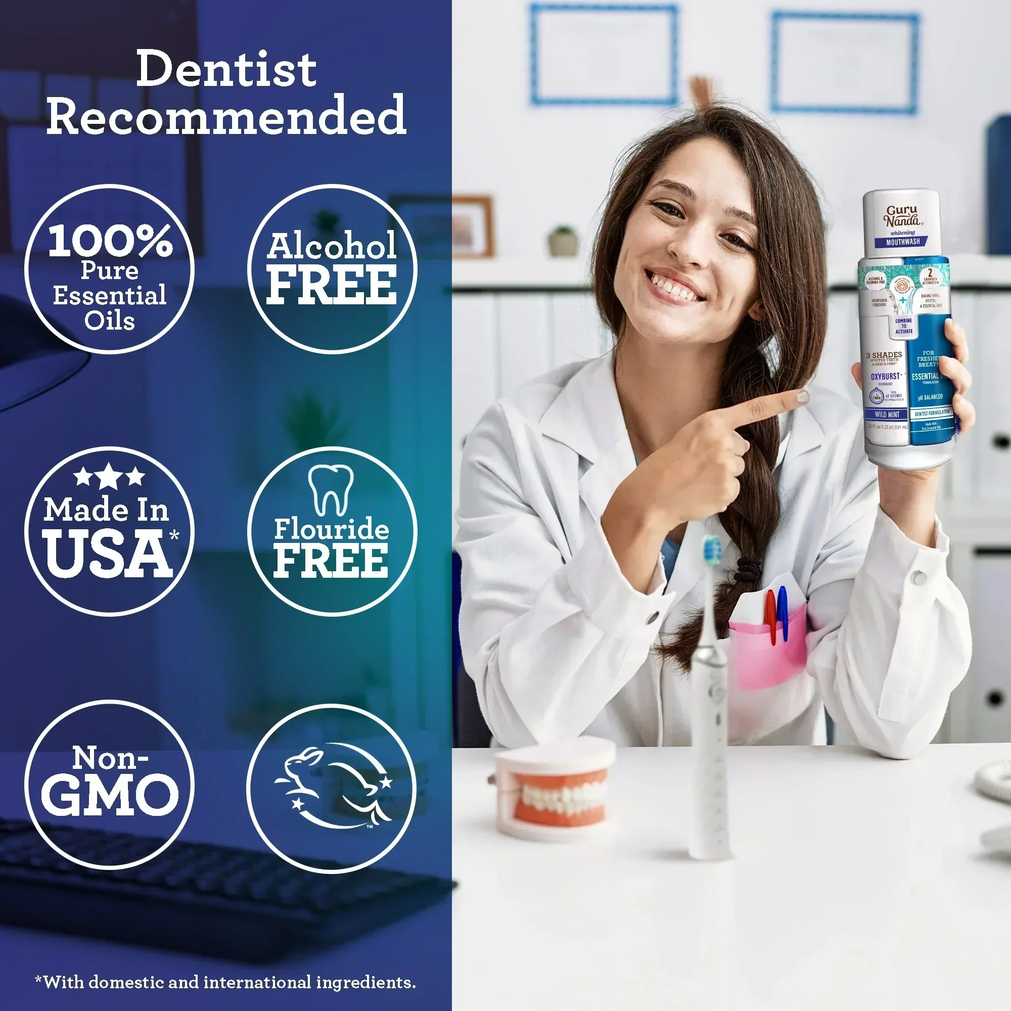 Dual Barrel Oxyburst Whitening Mouthwash, Wild Mint - Image 34