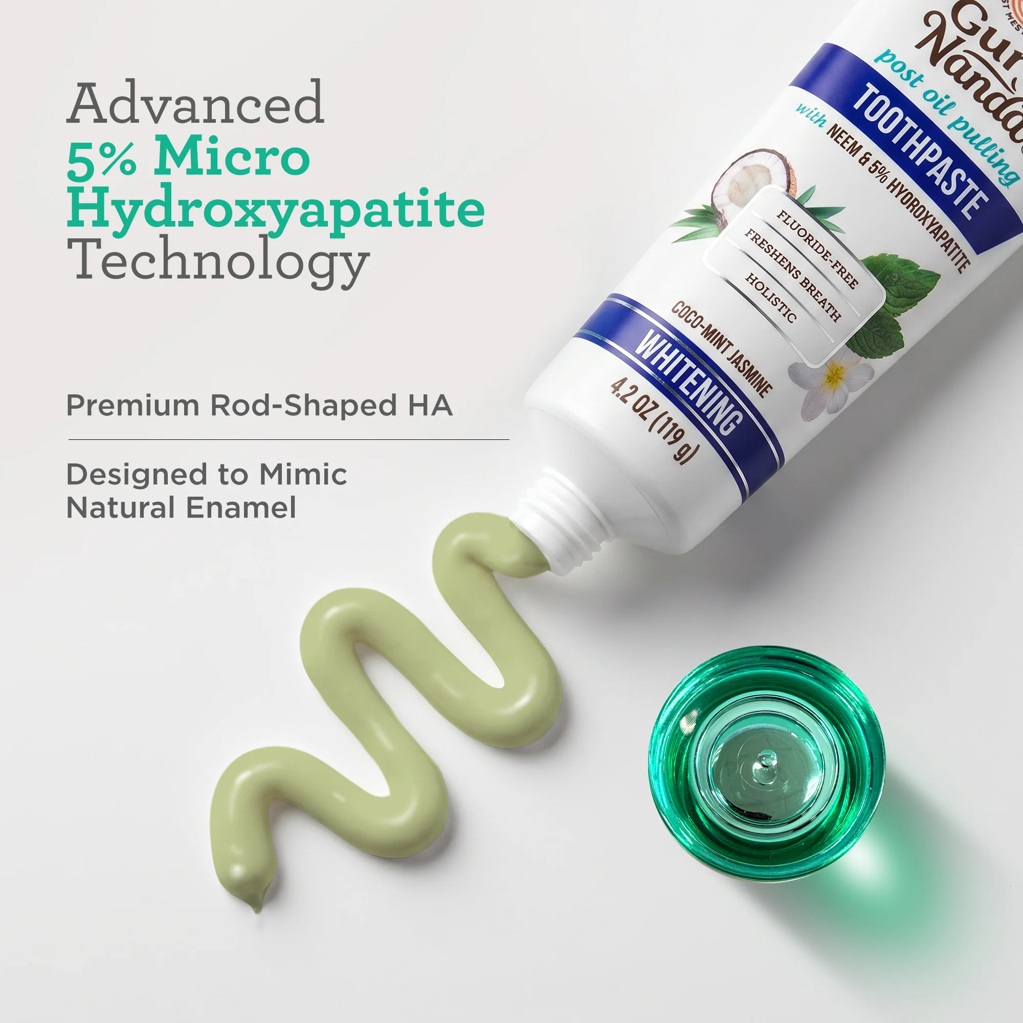 Hydroxyapatite & Neem Whitening Toothpaste, Fluoride Free - Image 4