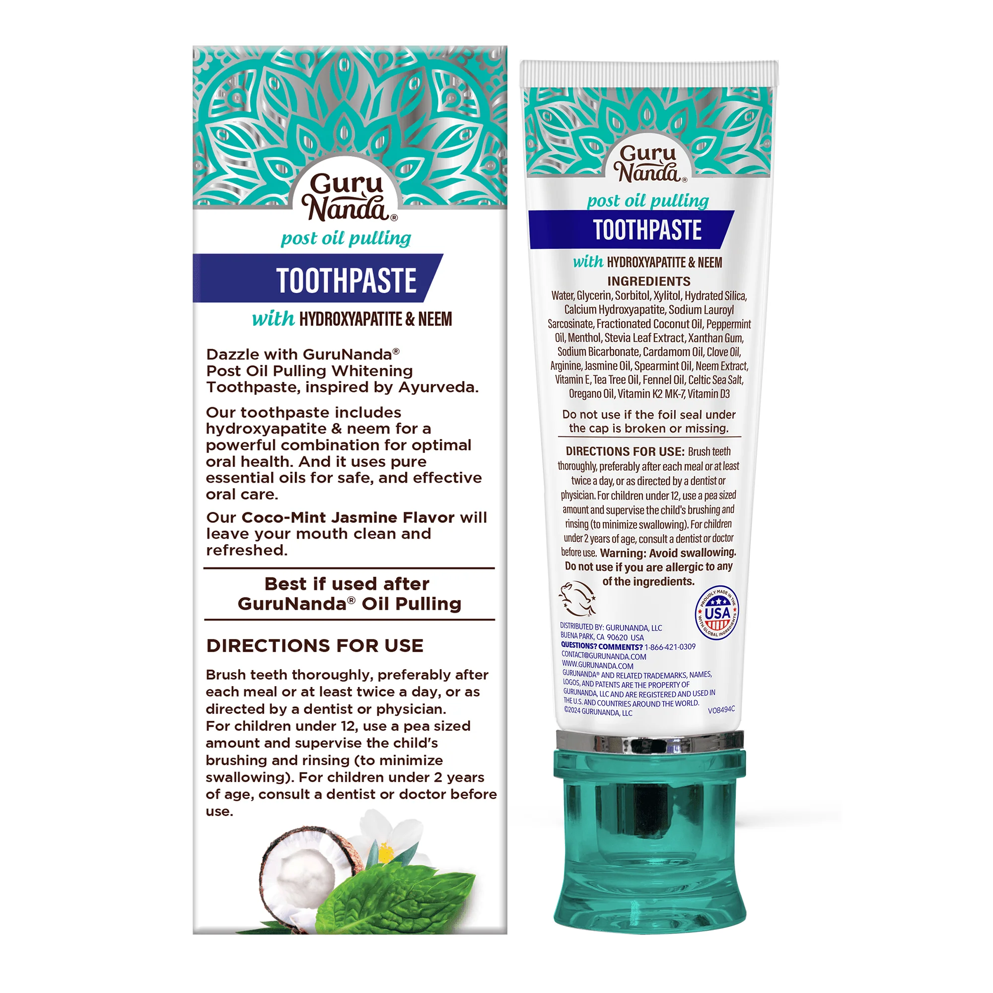 GuruNanda Hydroxyapatite Toothpaste 4.2 oz (48/Case) - Image 8