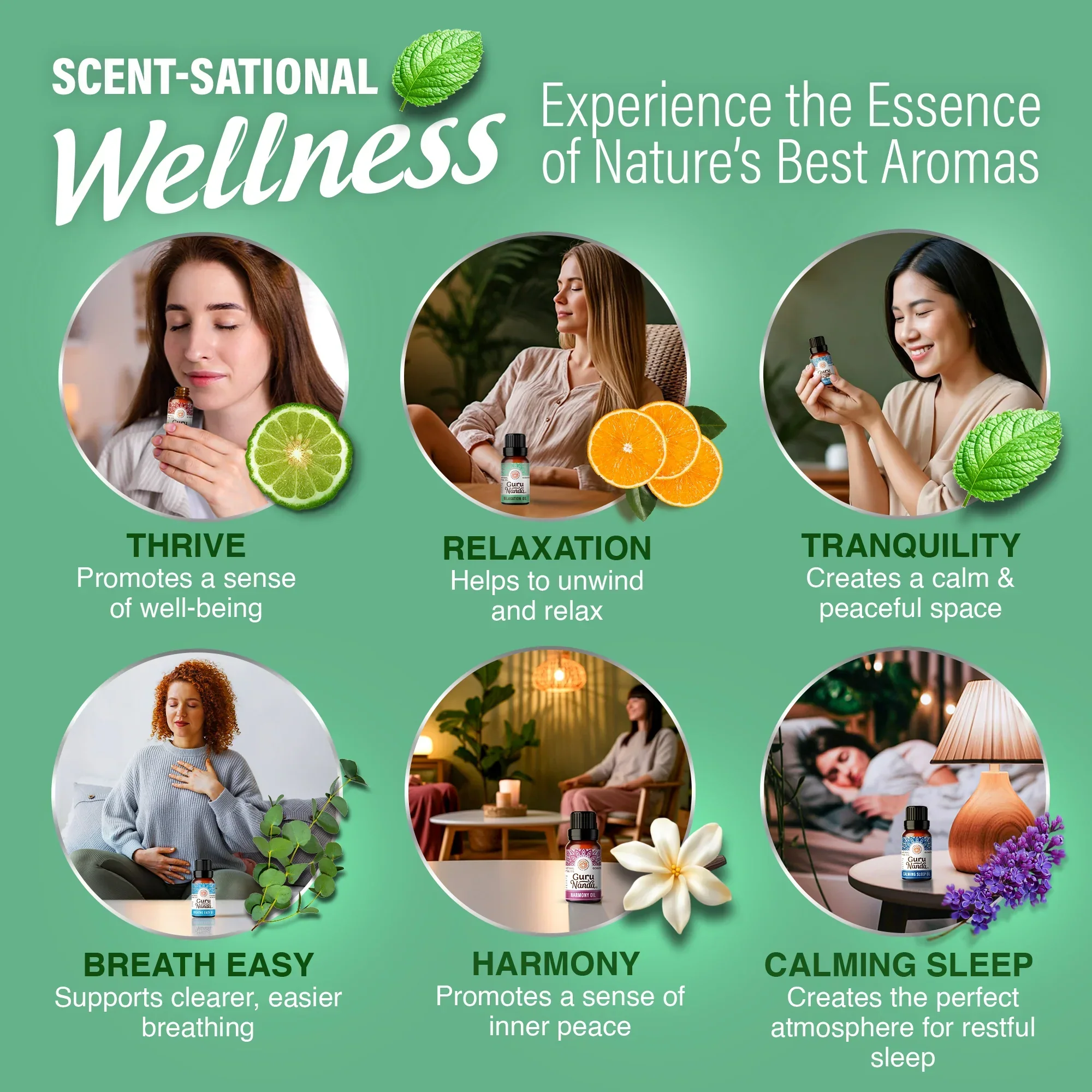 6 Essential Oil Blends Set, 10 ML - Image 5