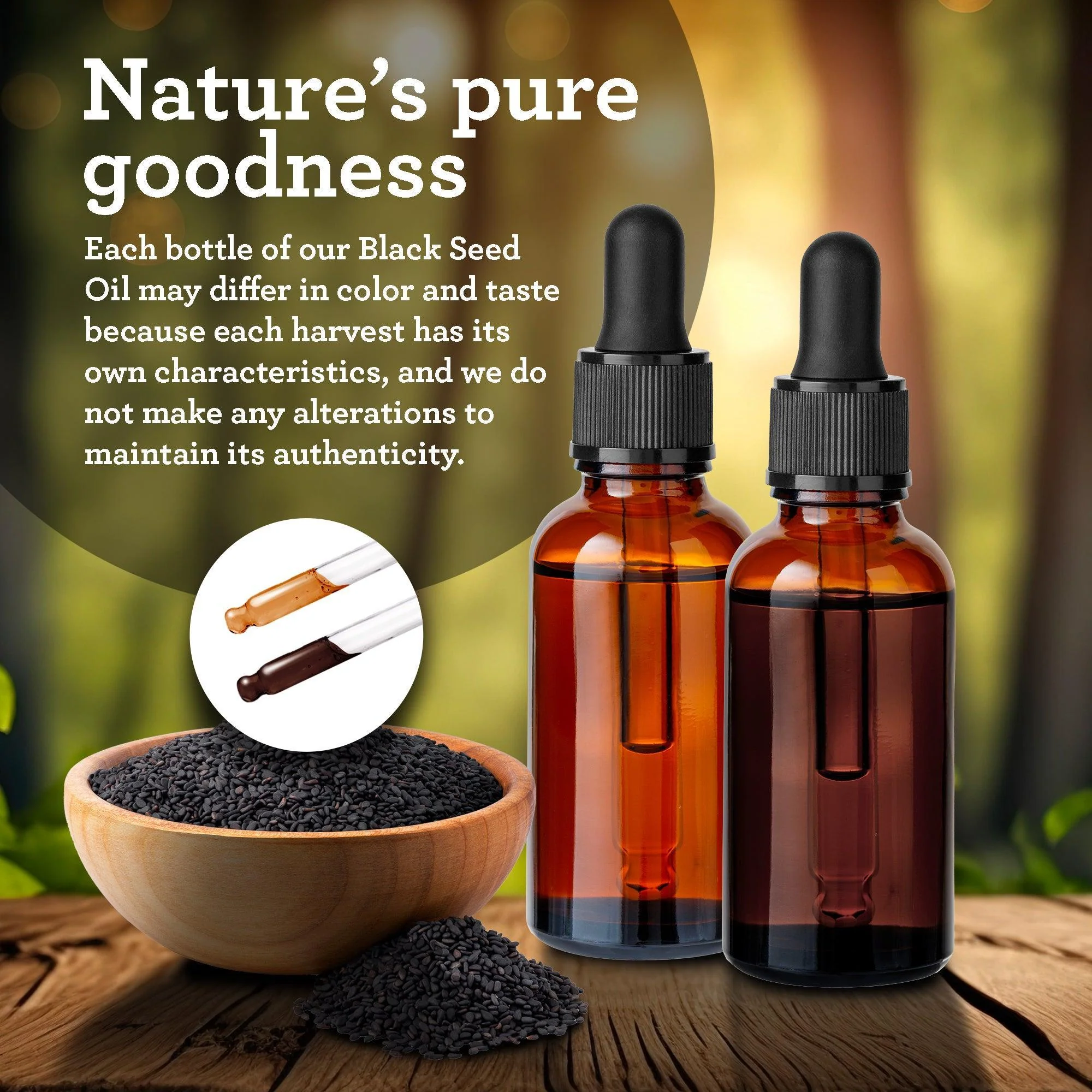 Natural Cold Pressed Black Seed Oil With Vitamin D3, K2, & E - Image 6