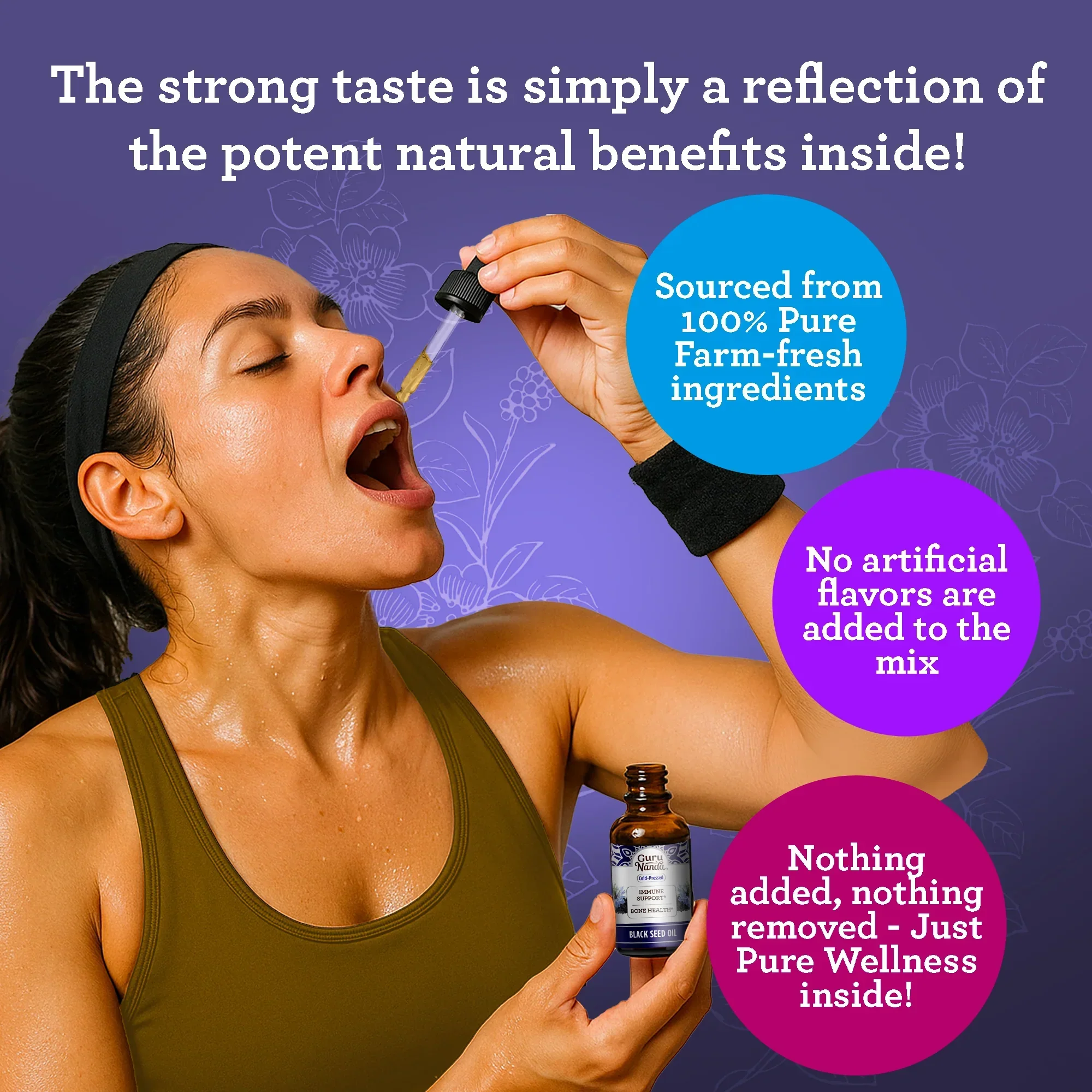 Natural Cold Pressed Black Seed Oil With Vitamin D3, K2, & E - Image 7