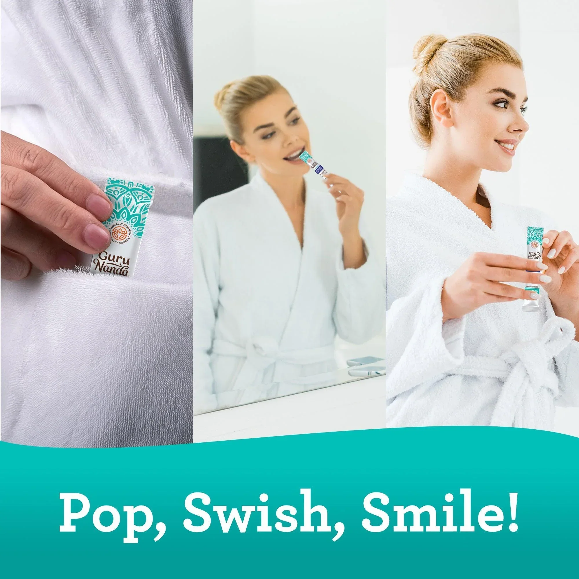 Cocomint Oil Pulling Travel Sachets with Natural Essential Oils & Vitamins - Image 6