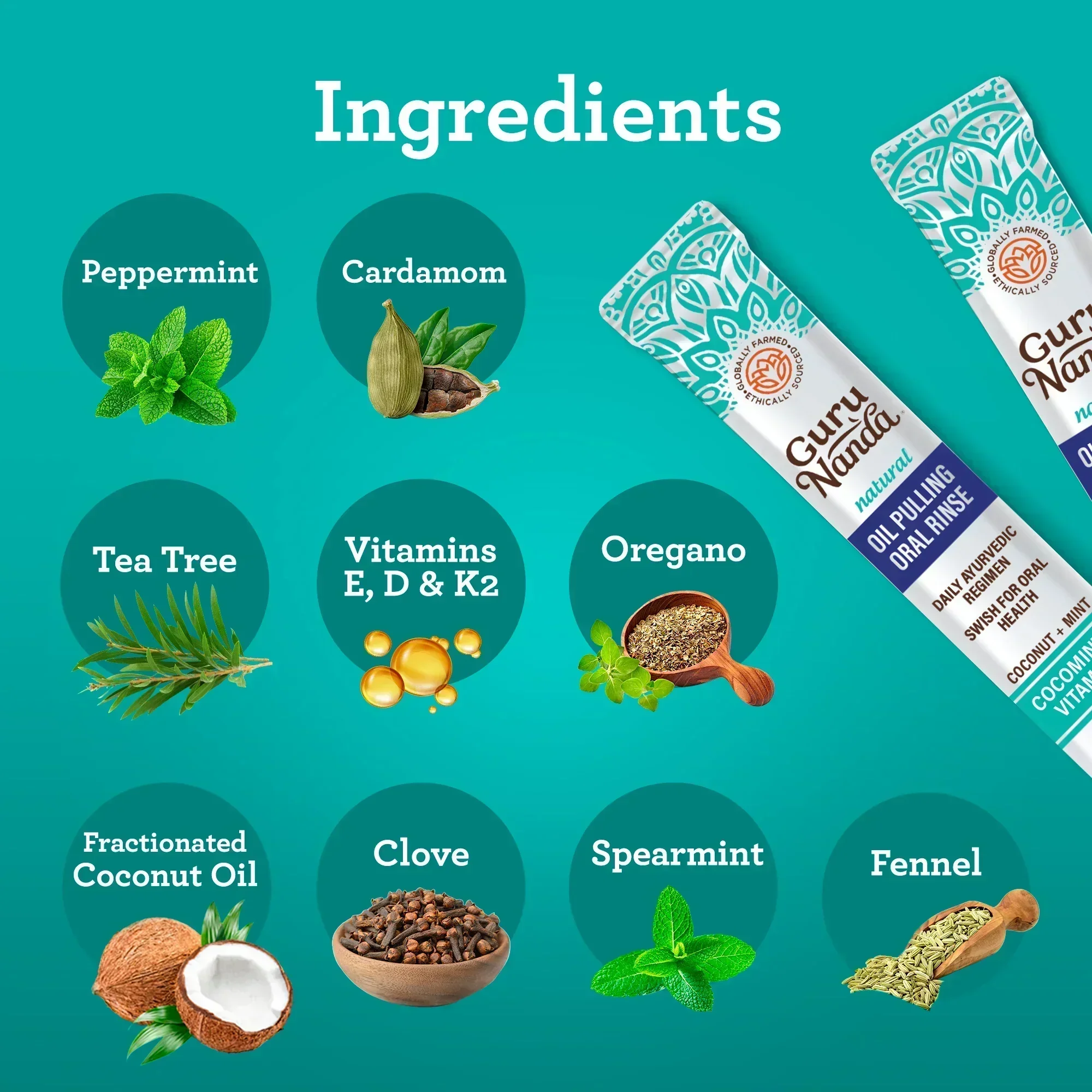 Cocomint Oil Pulling Travel Sachets with Natural Essential Oils & Vitamins - Image 8