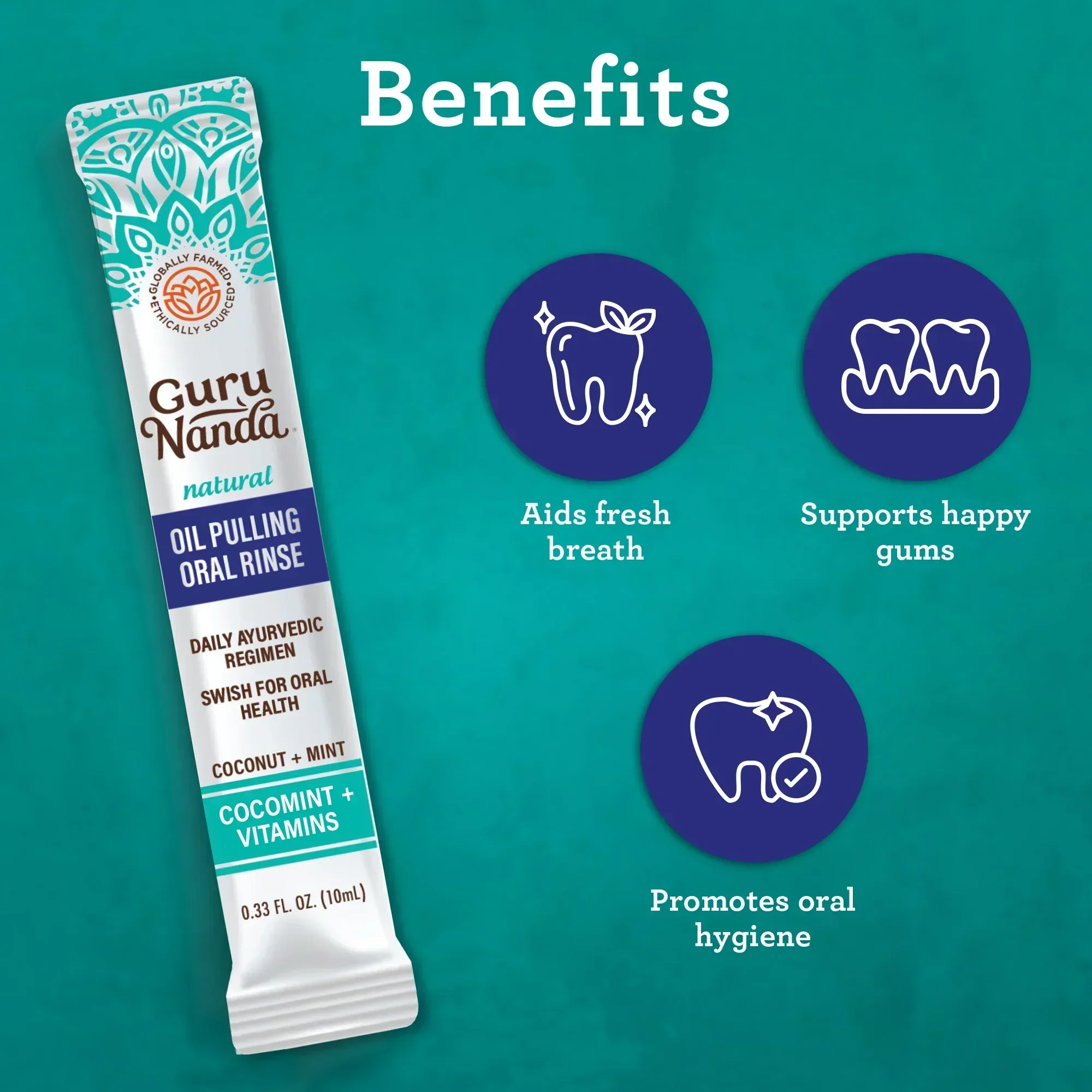 Cocomint Oil Pulling Travel Sachets with Natural Essential Oils & Vitamins - Image 9