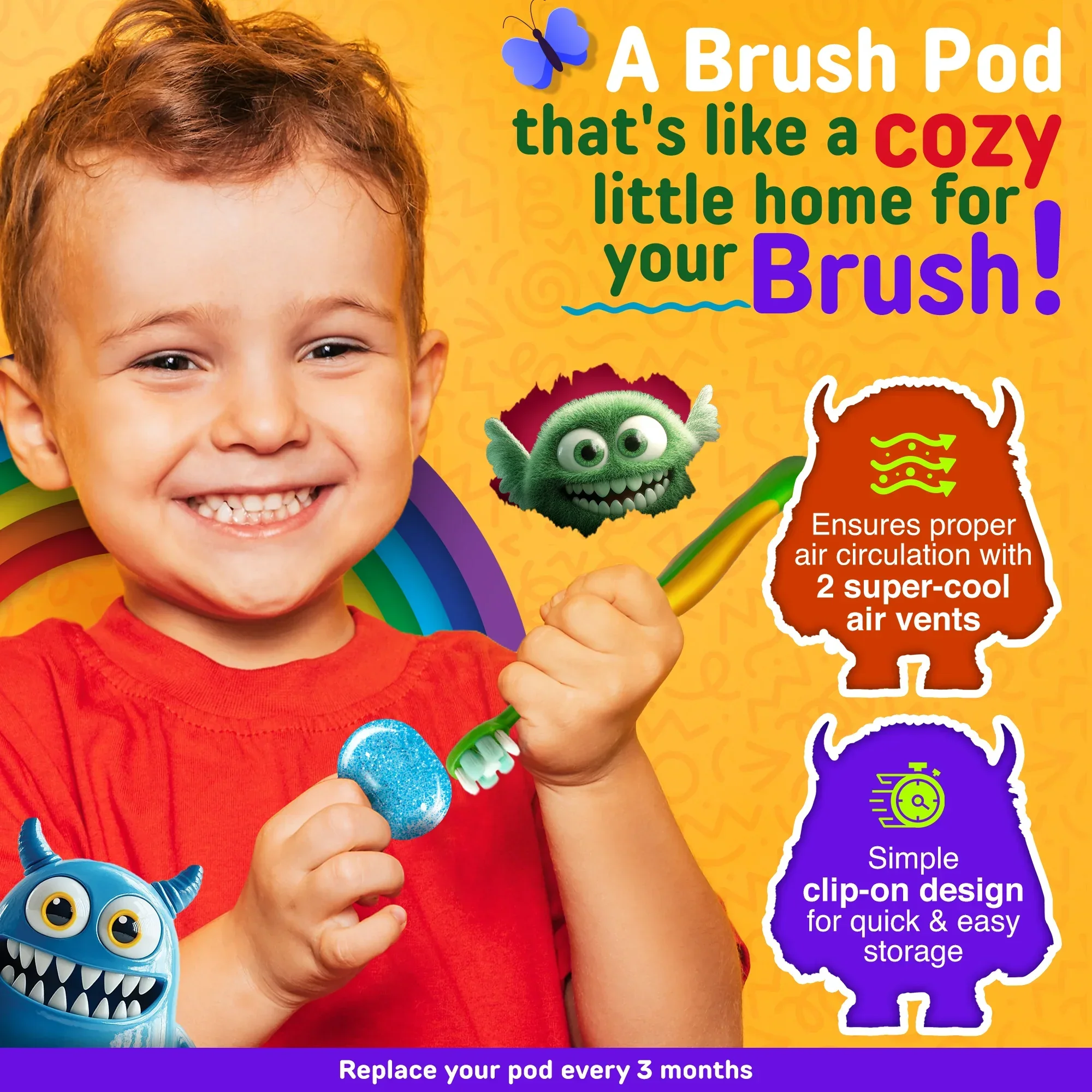 Kids' Brush Pod Toothbrush Protector – 1 Count - Image 3