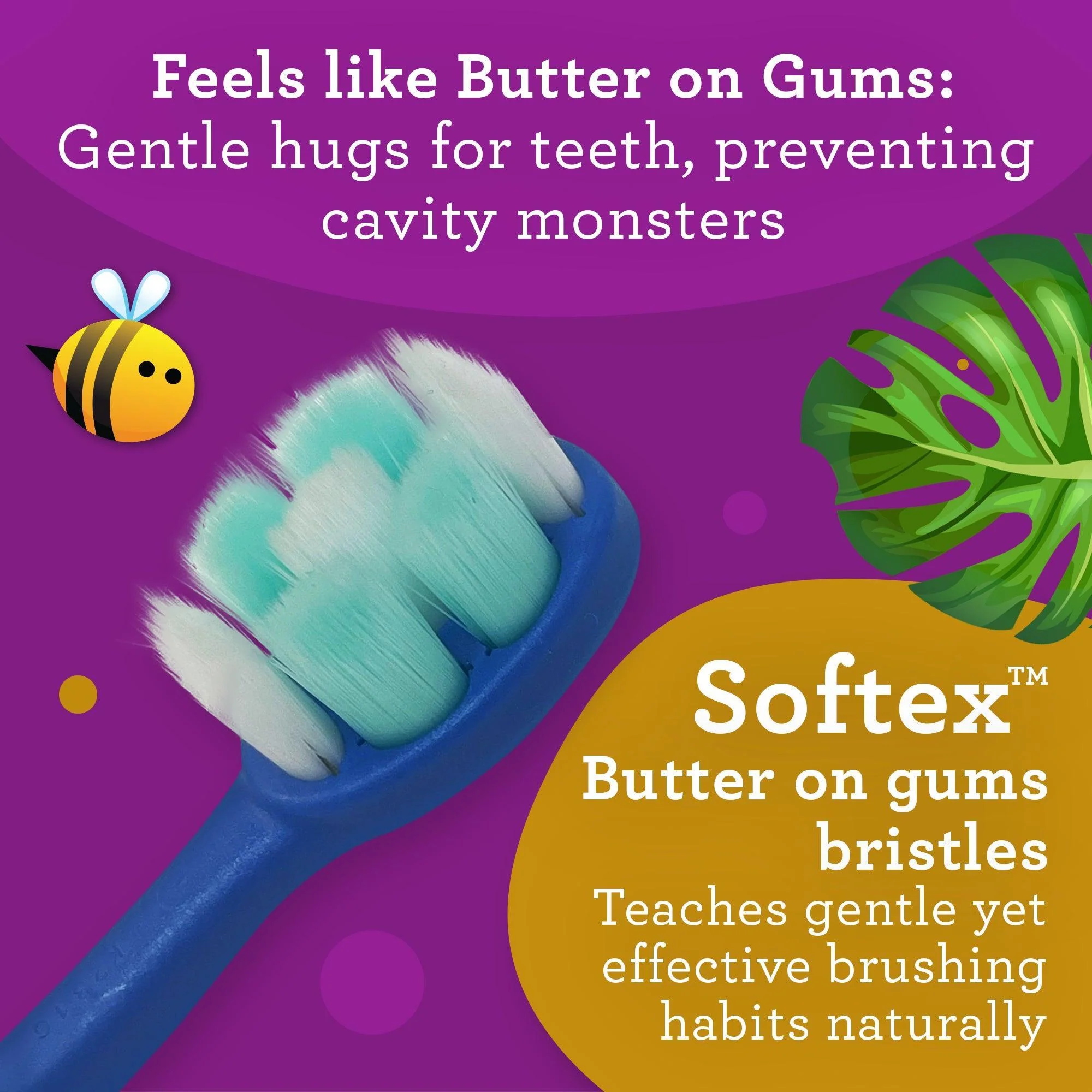 Kids Butter on Gums Toothbrush – 4 Pack - Image 3