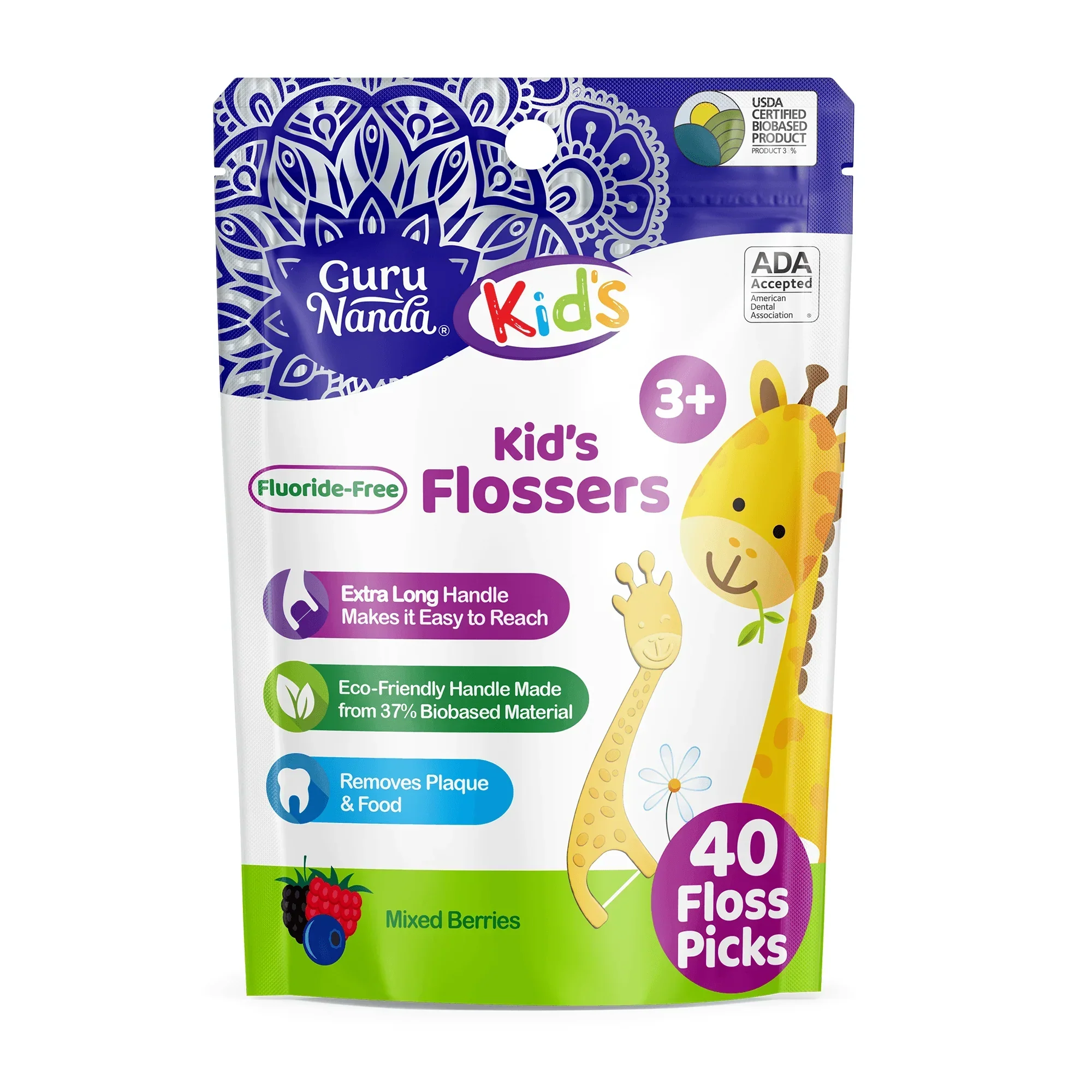 Kids' Giraffe Shaped Flossers, Fluoride-Free - Image 11
