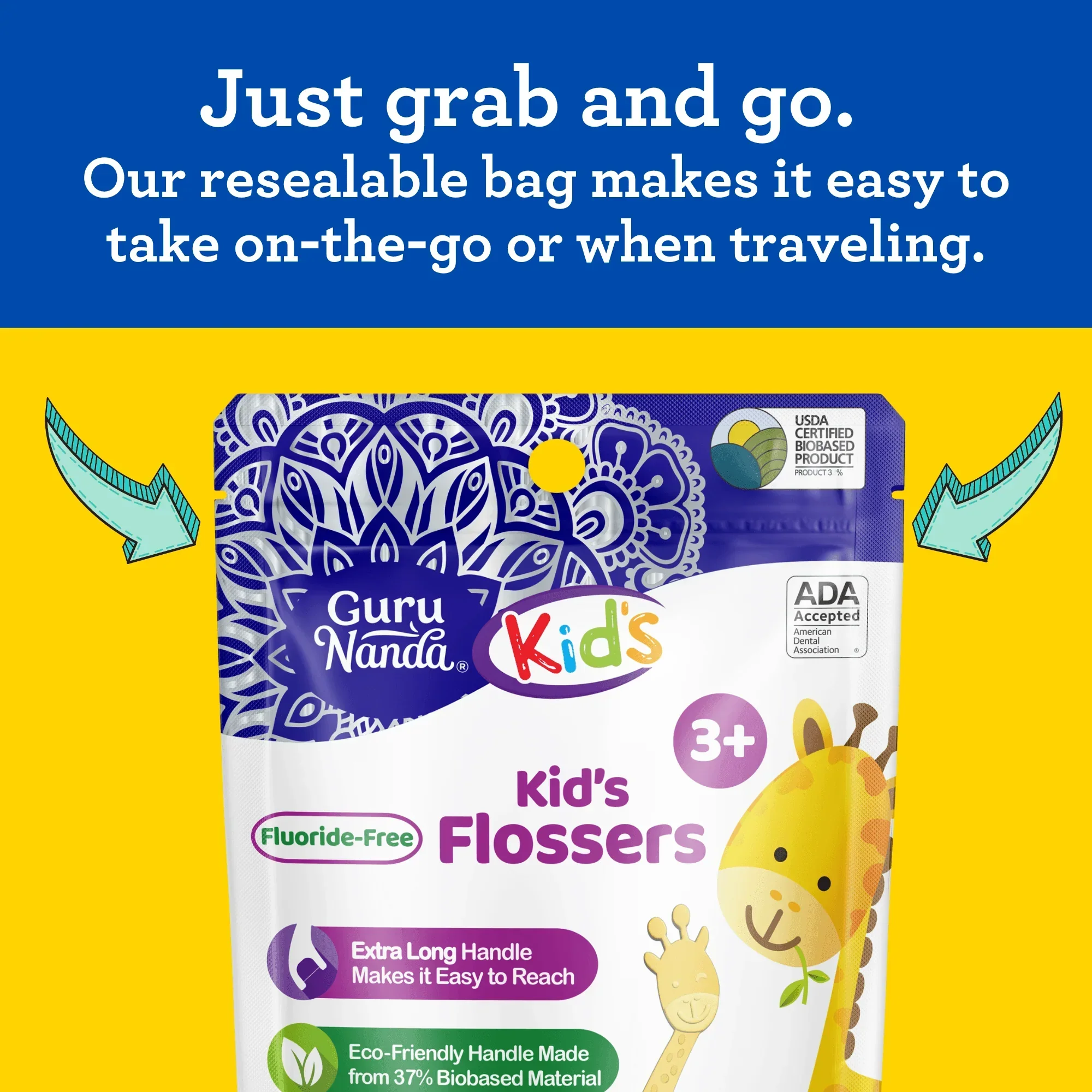 Kids' Giraffe Shaped Flossers, Fluoride-Free - Image 13