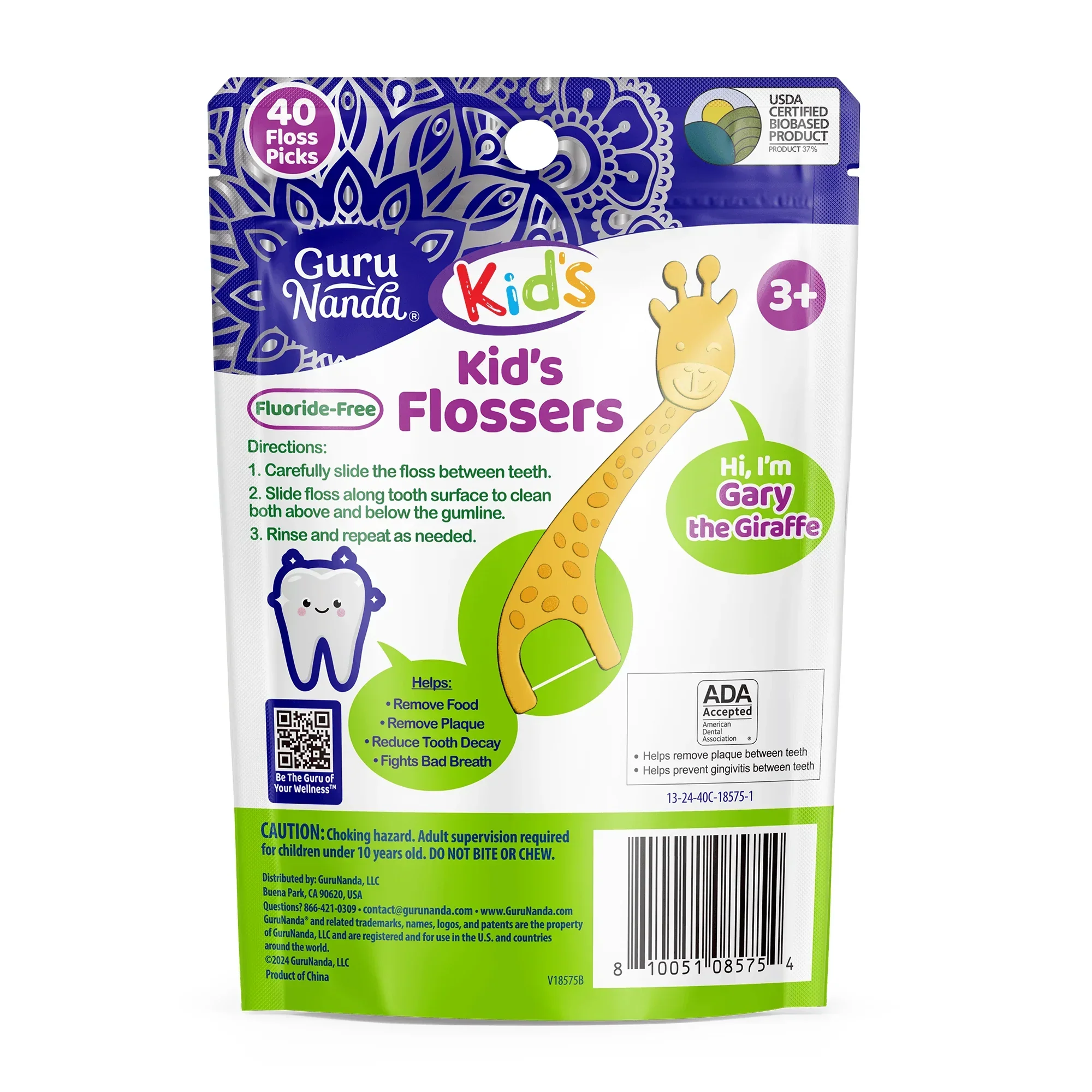 Kids' Giraffe Shaped Flossers, Fluoride-Free - Image 20