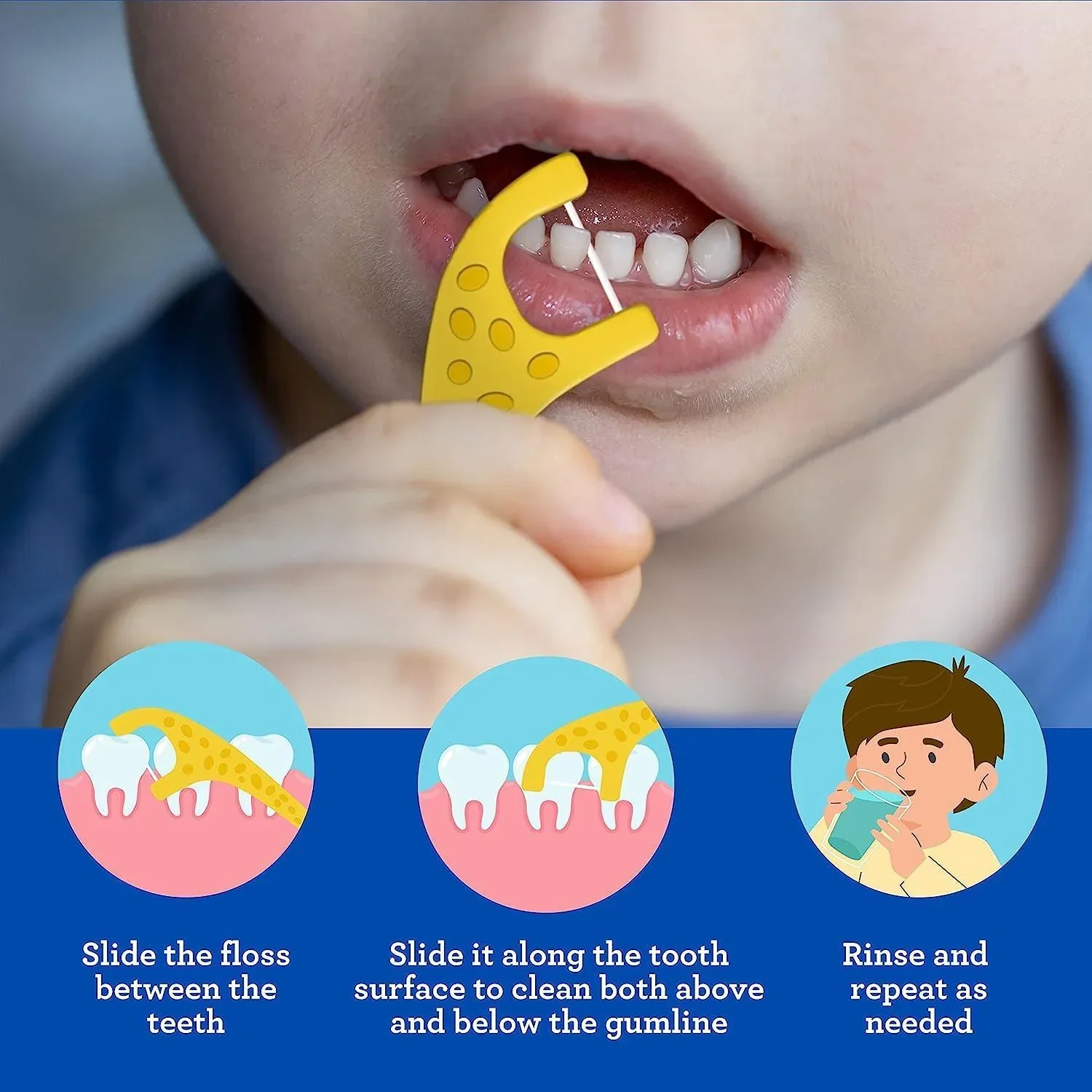 Kids' Giraffe Shaped Flossers, Fluoride-Free - Image 6