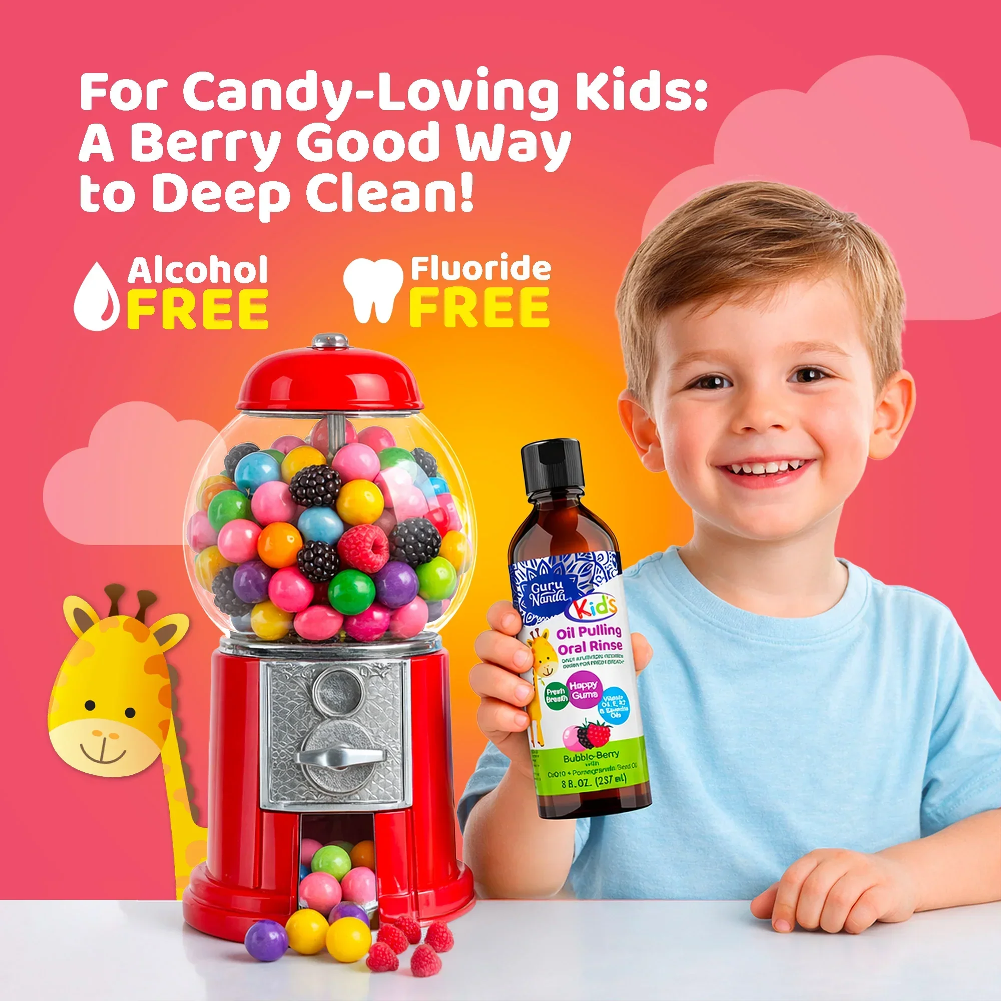Kids Oil Pulling with Bubble Berry & CoQ10 – 8 fl oz - Image 6