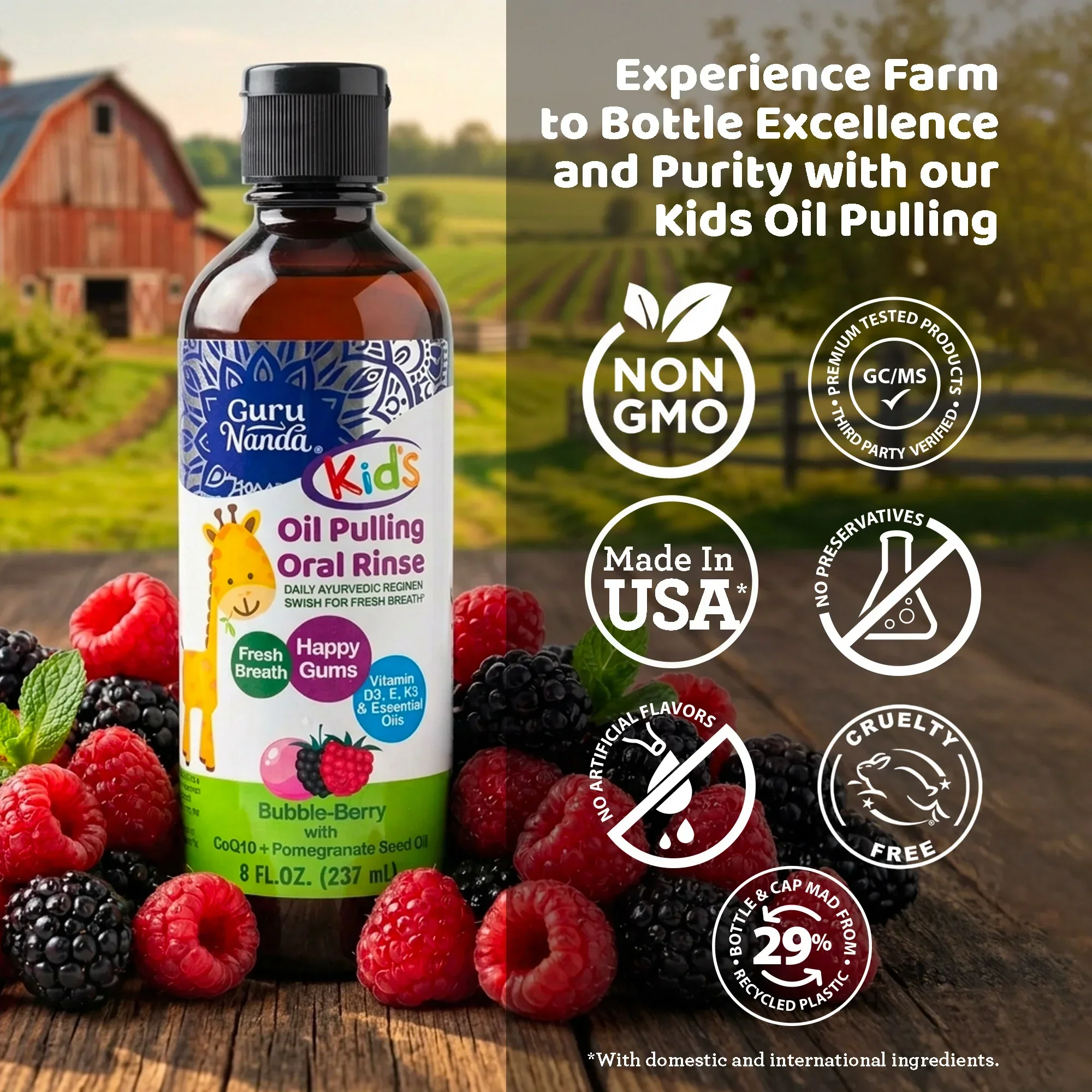 Kids Oil Pulling with Bubble Berry & CoQ10 – 8 fl oz - Image 8