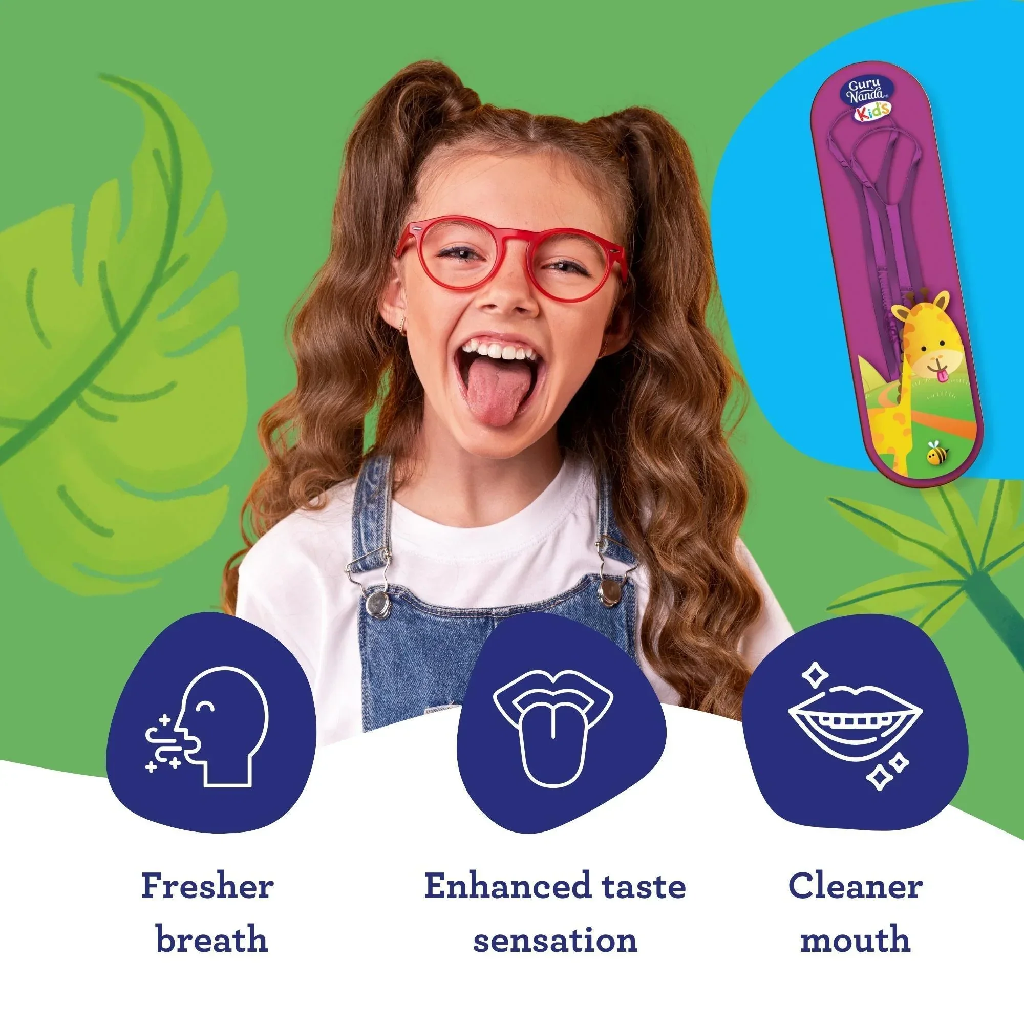 Kids Tongue Scraper (2-Pack) with Travel Case (color may vary) - Image 4