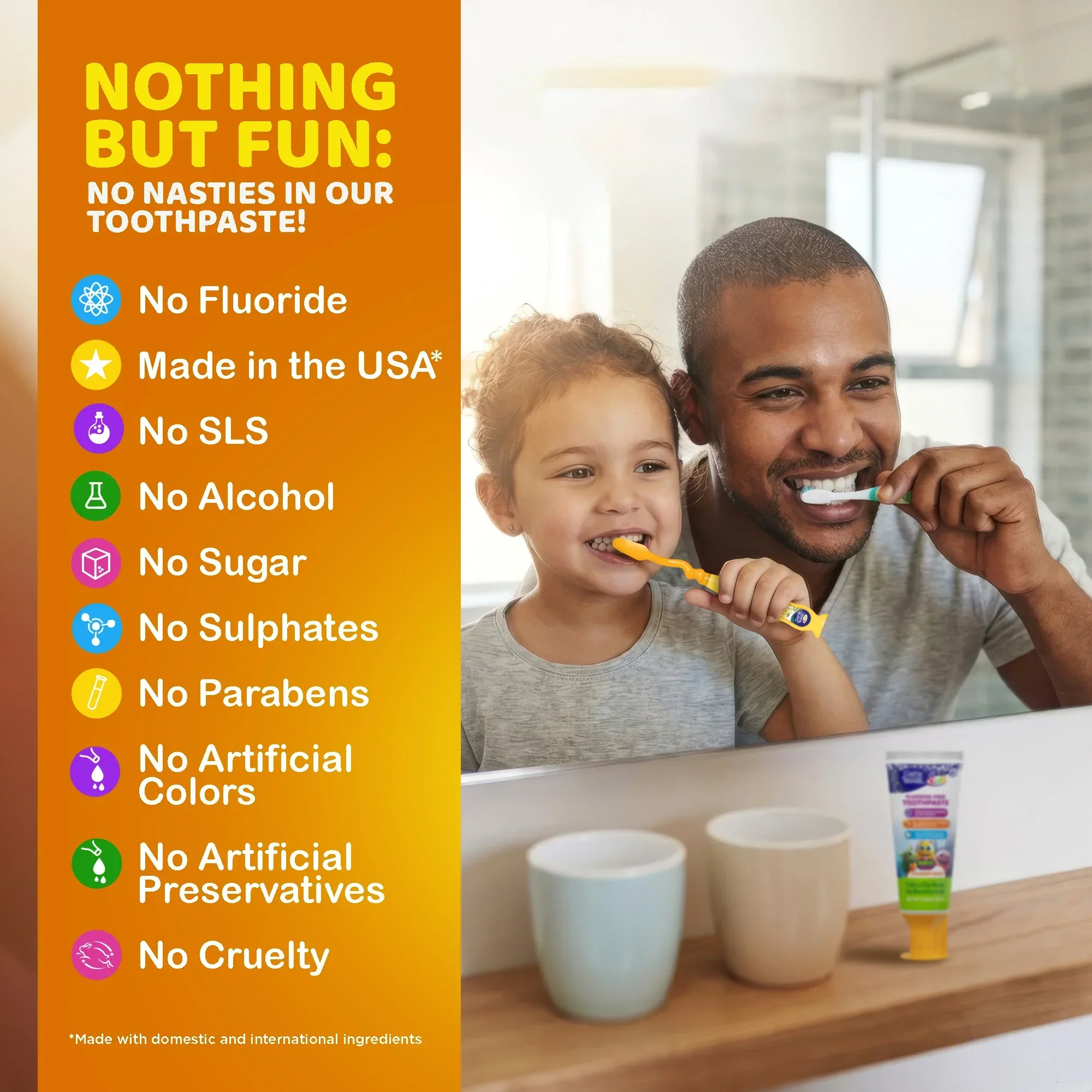Kids Toothpaste with Xylitol & Hydroxyapatite, Strawberry Mango – 0.98 oz - Image 8