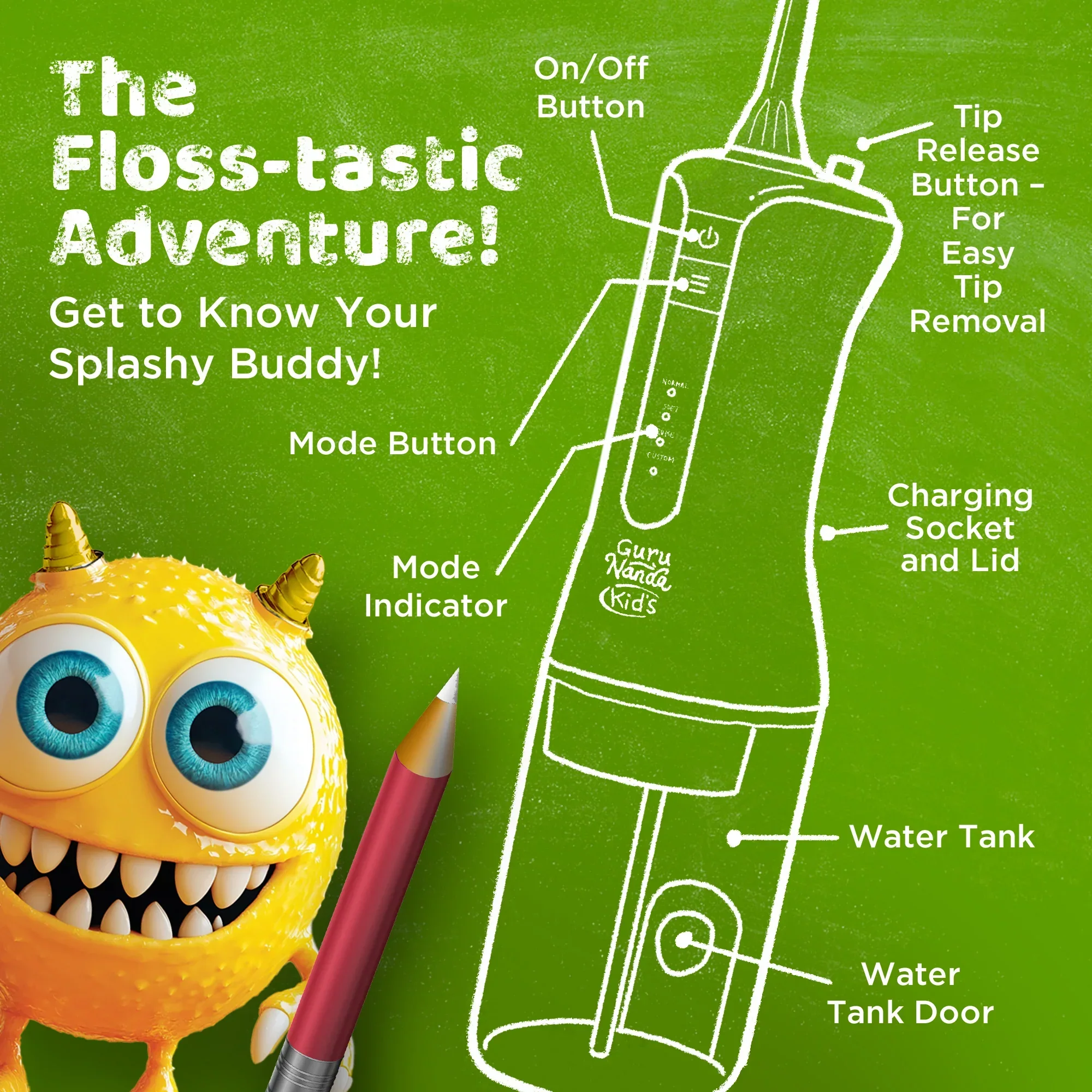 Kid's Water Flosser (200mL) - Image 4