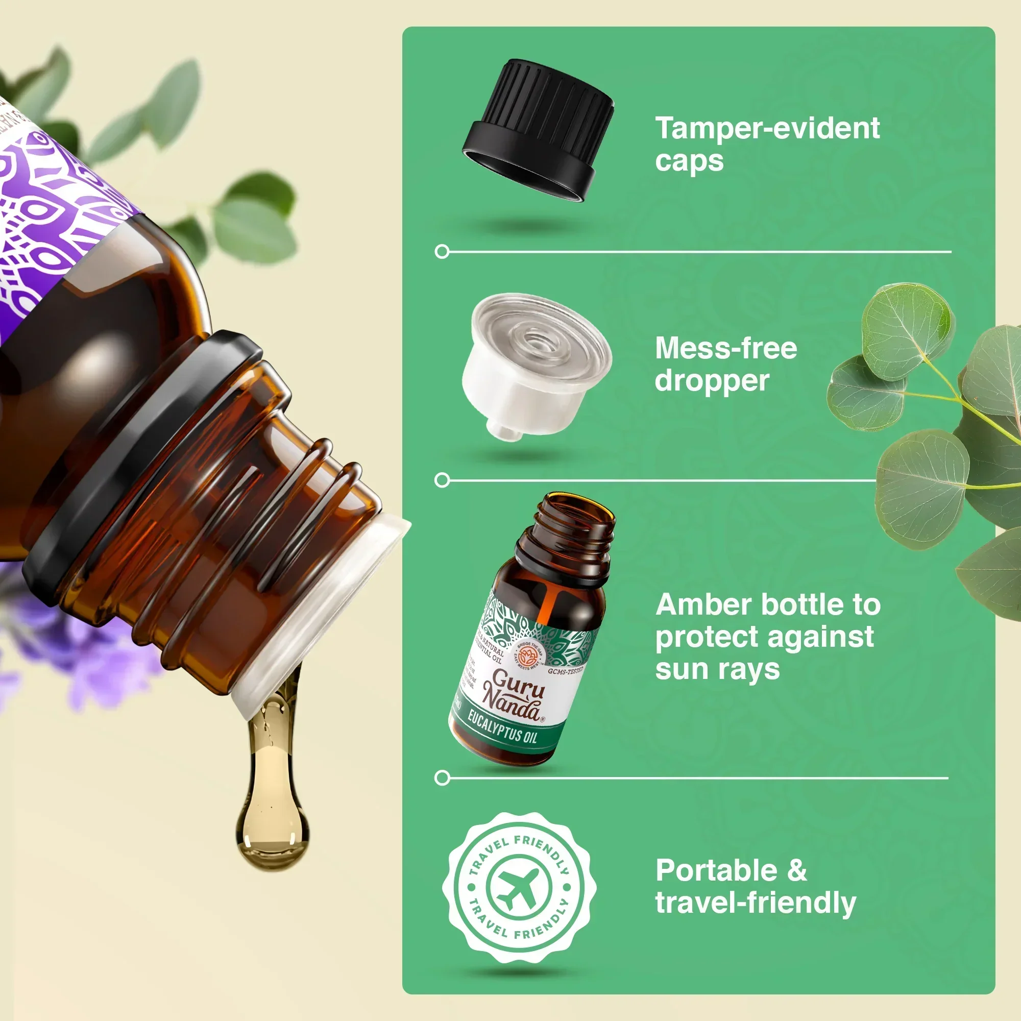 Four Essential Classics Set- Frankincense, Lavender, Eucalyptus, & Orange 4 x 15mL - Image 5
