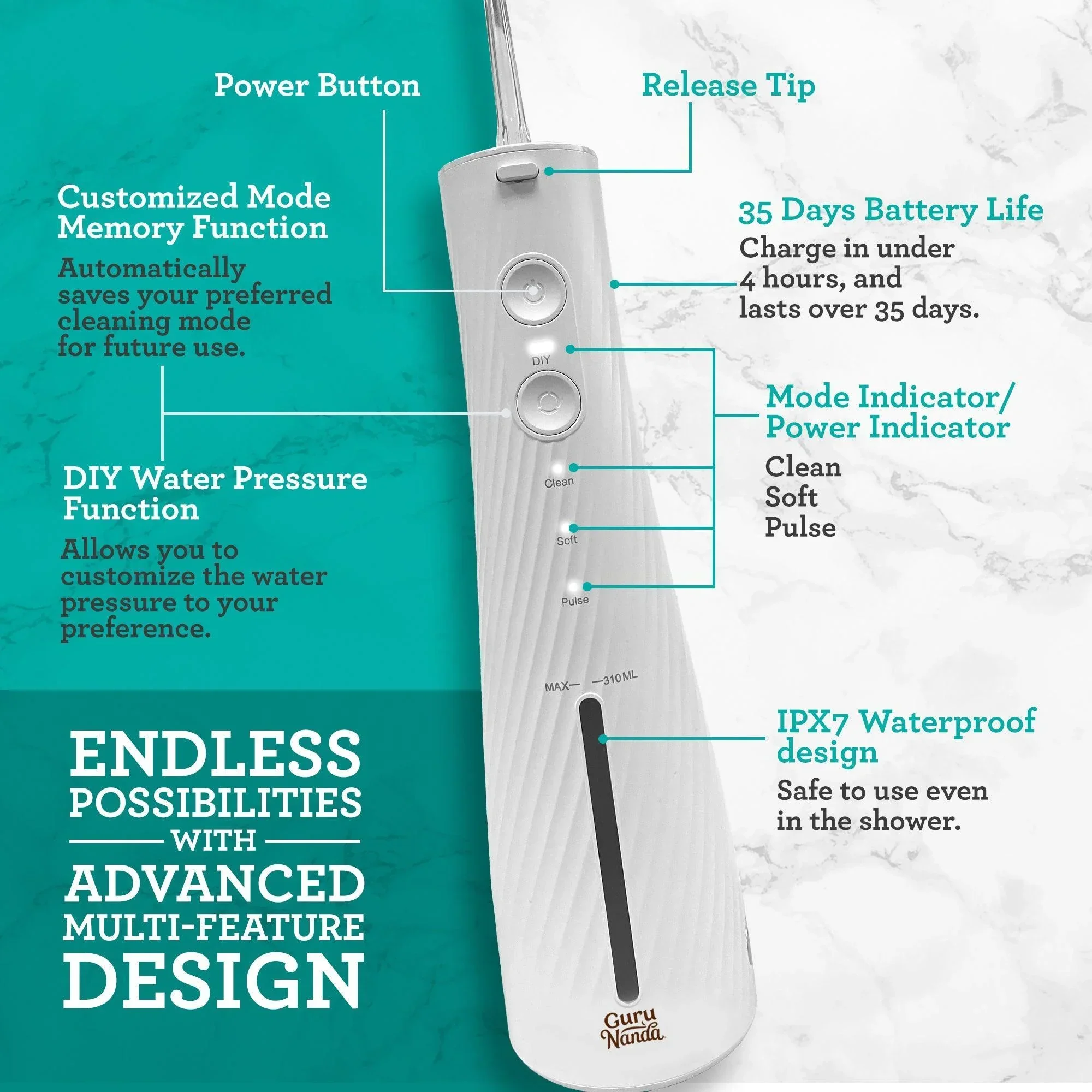 Lion & Lamb 2.0 Portable Sonic Toothbrush & Water Flosser - Image 14