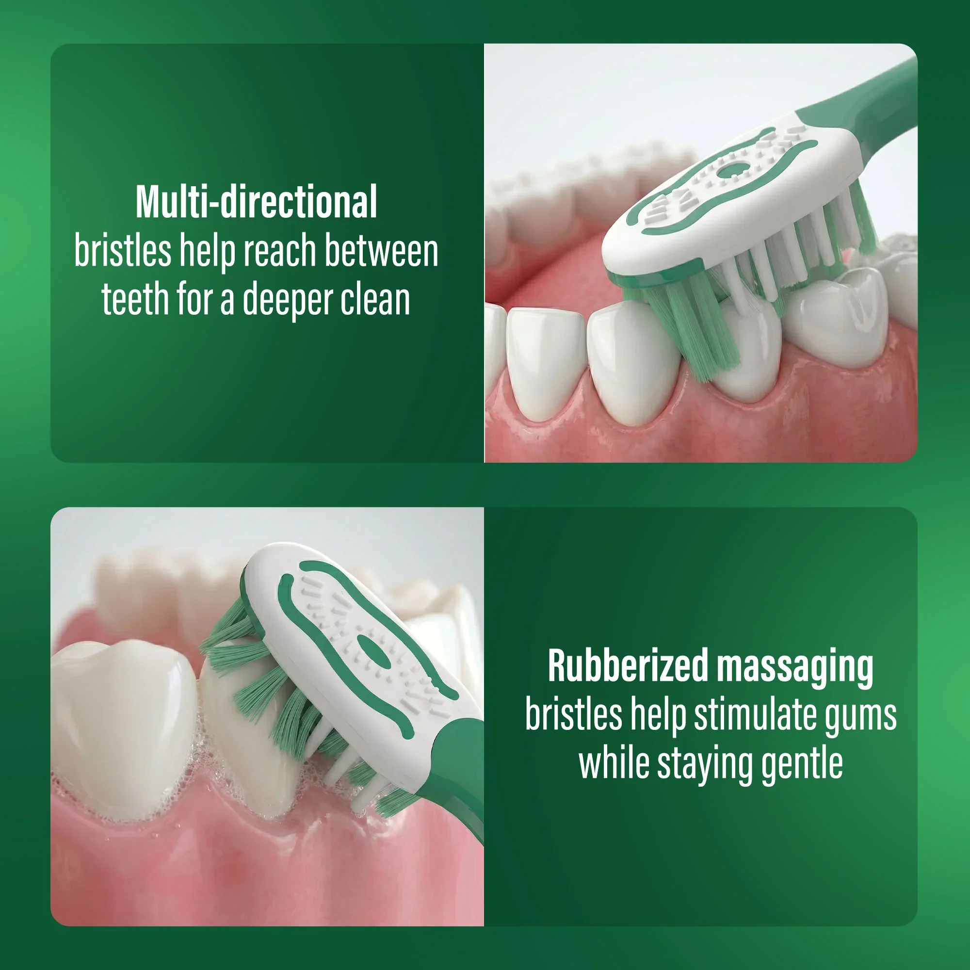 Multi-Action Toothbrush with Tongue Cleaner – 12 Pack - Image 3