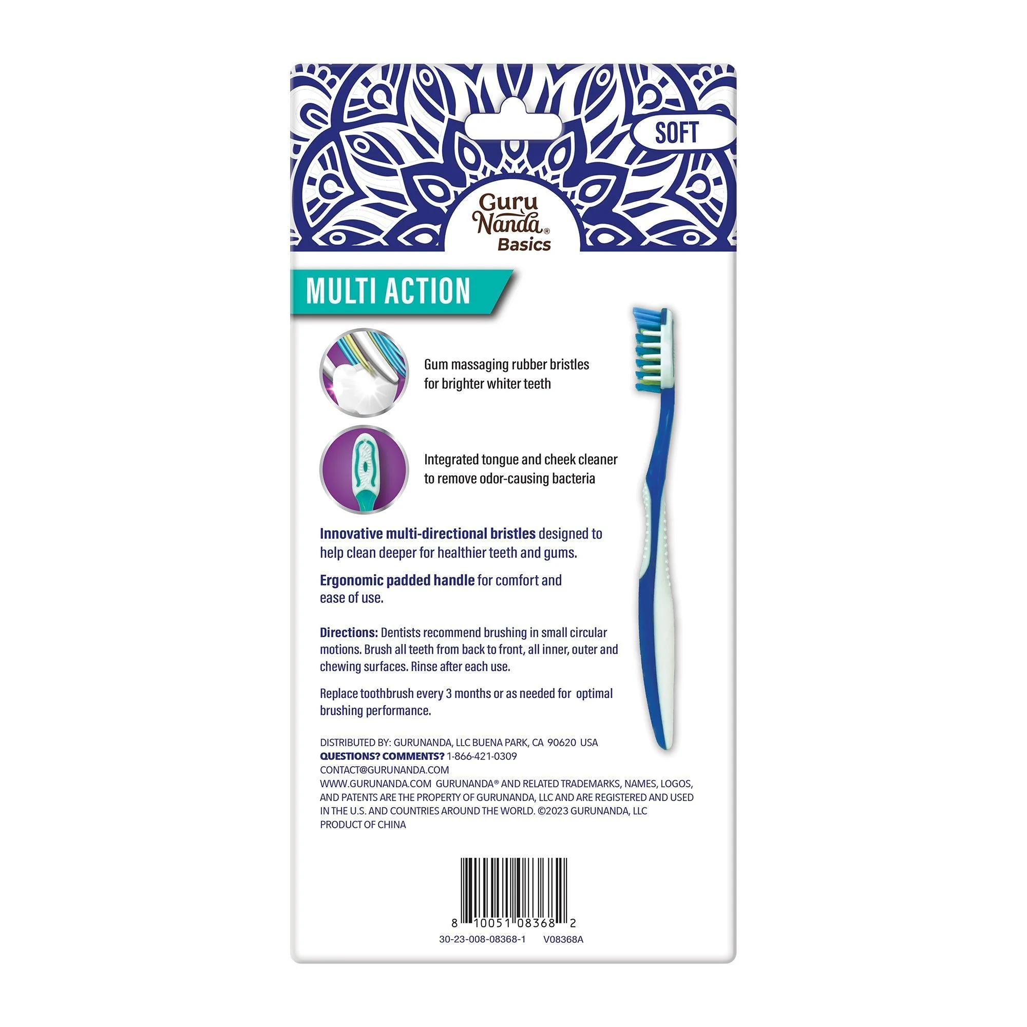 Multi-Action Toothbrush with Tongue Cleaner – 8 Pack - Image 7