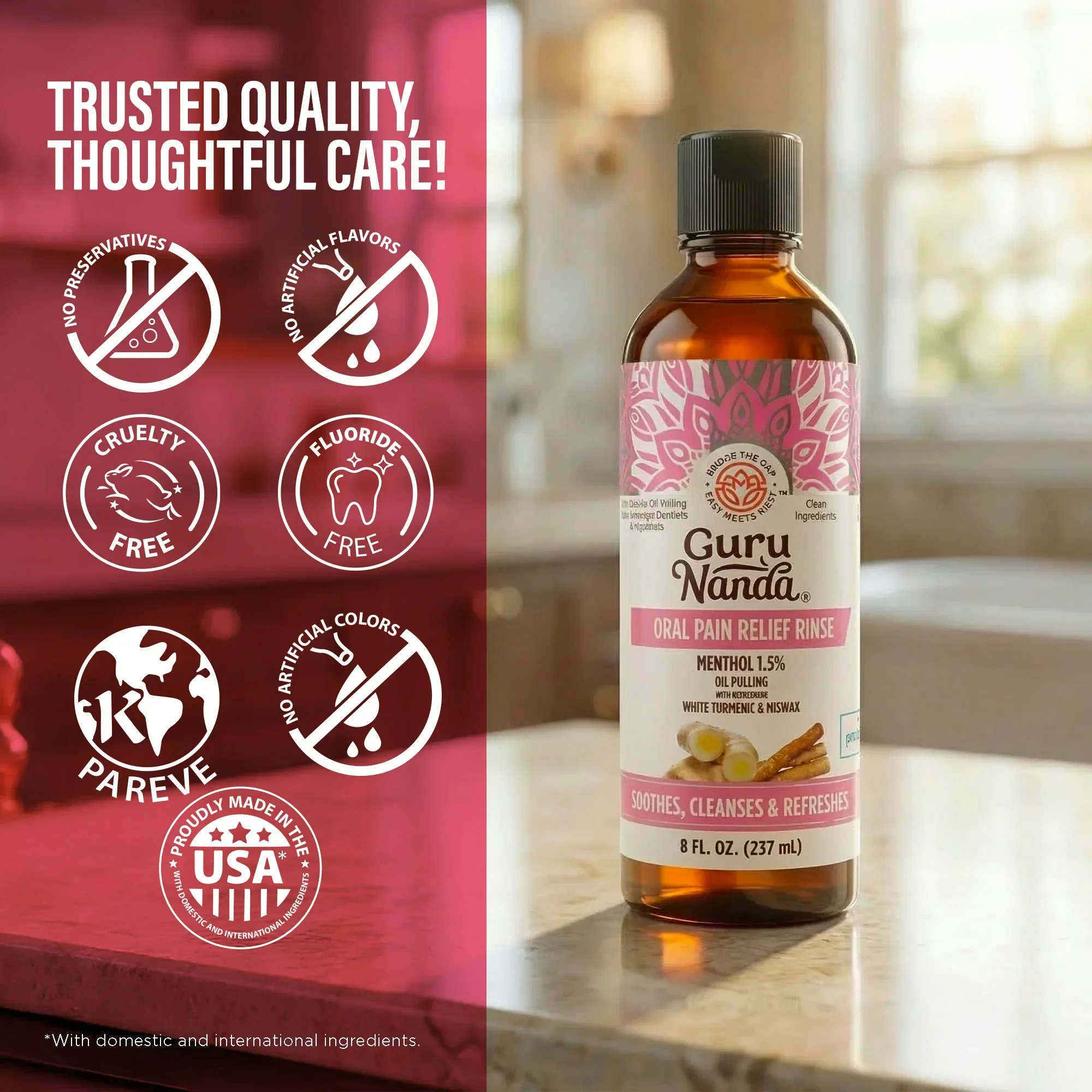 Oral Pain Relief Oil Pulling – 8 fl. oz. - Image 7