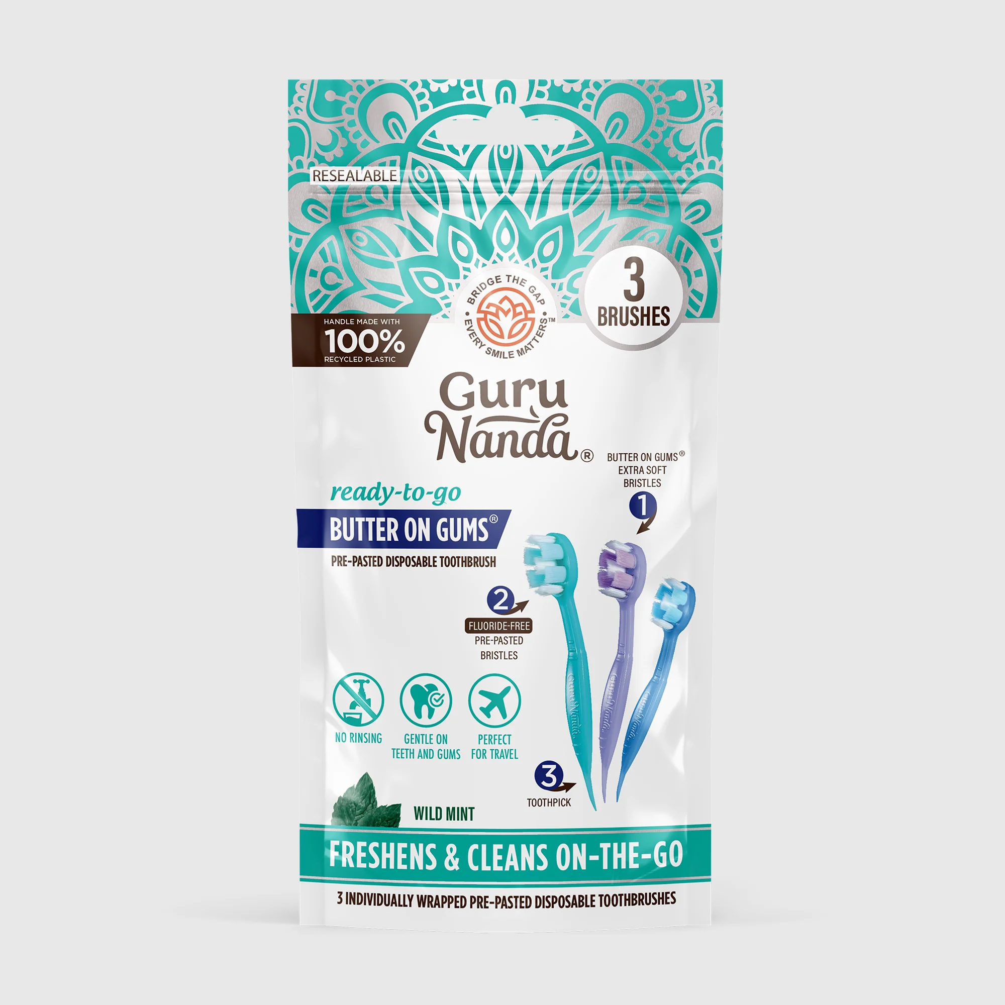 Ready-to-Go Butter on Gums Pre-Pasted Toothbrushes - Image 17
