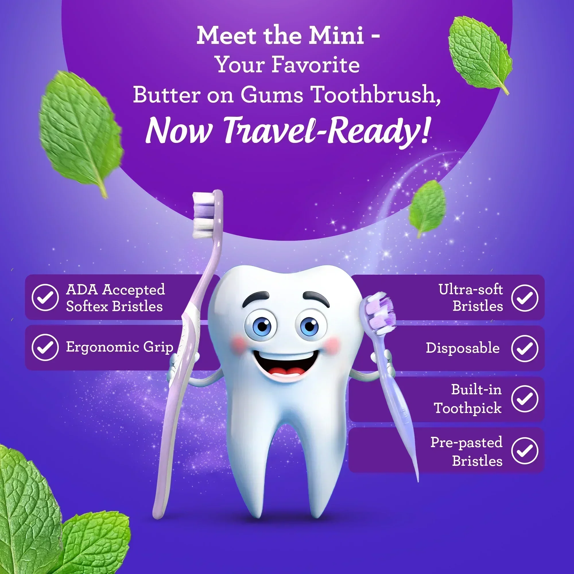 Ready-to-Go Butter on Gums Pre-Pasted Toothbrushes - Image 22