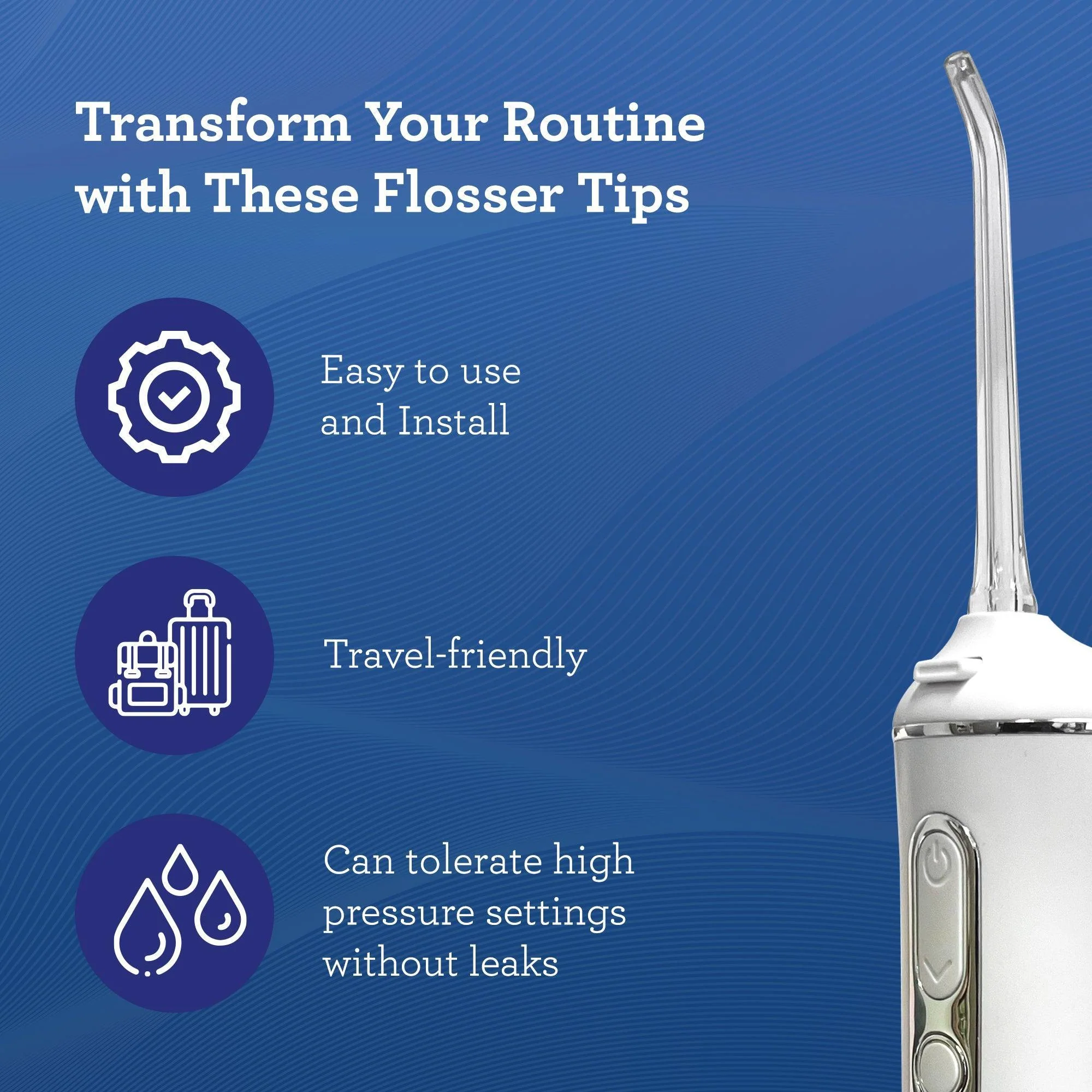 Replacement Flosser Tips (6 Pack) - Compatible with Water Flosser 2.0 & 3.0 (with UV Mode) - Image 4