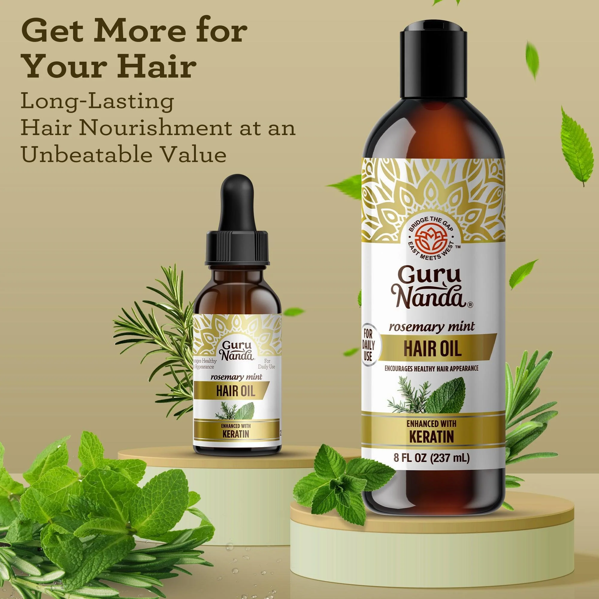 Rosemary Mint Hair Oil with Keratin - 8 oz. - Image 7