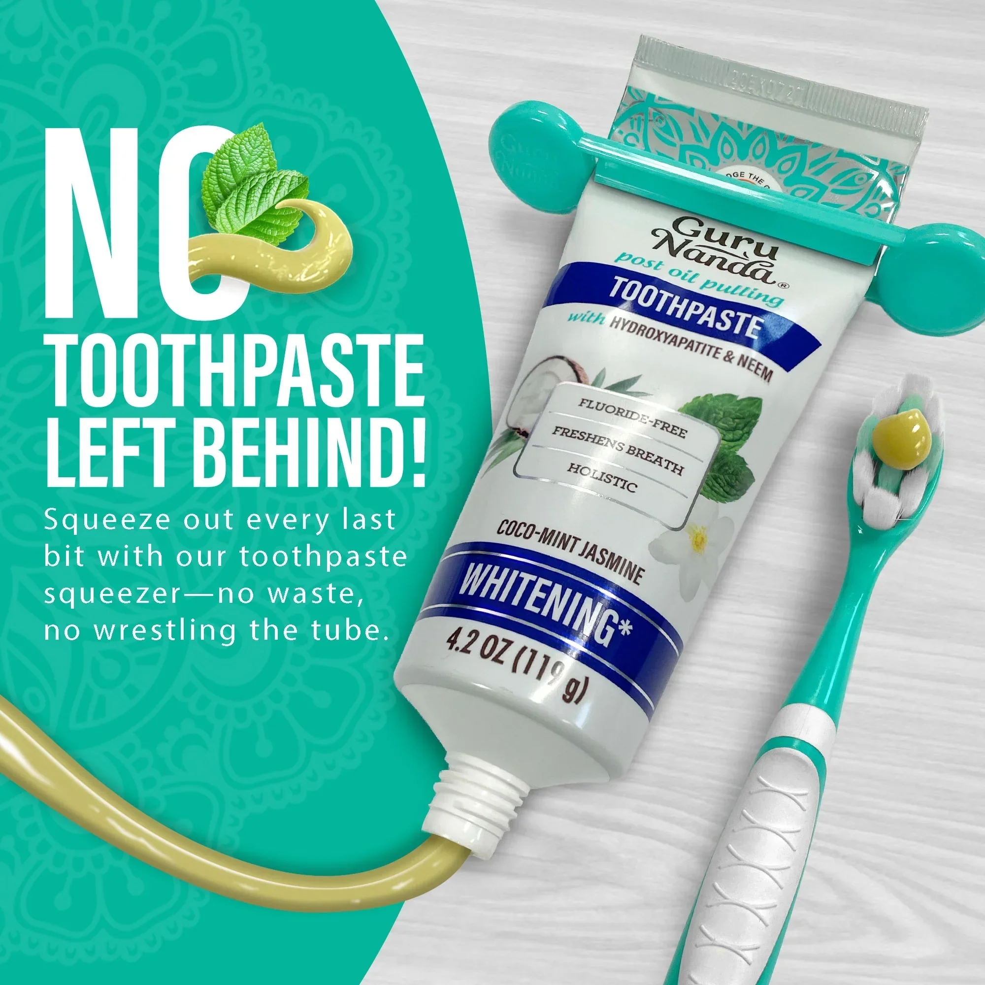 Travel-Size Hydroxyapatite & Neem Whitening Toothpaste, Fluoride Free – 1 oz - Image 6