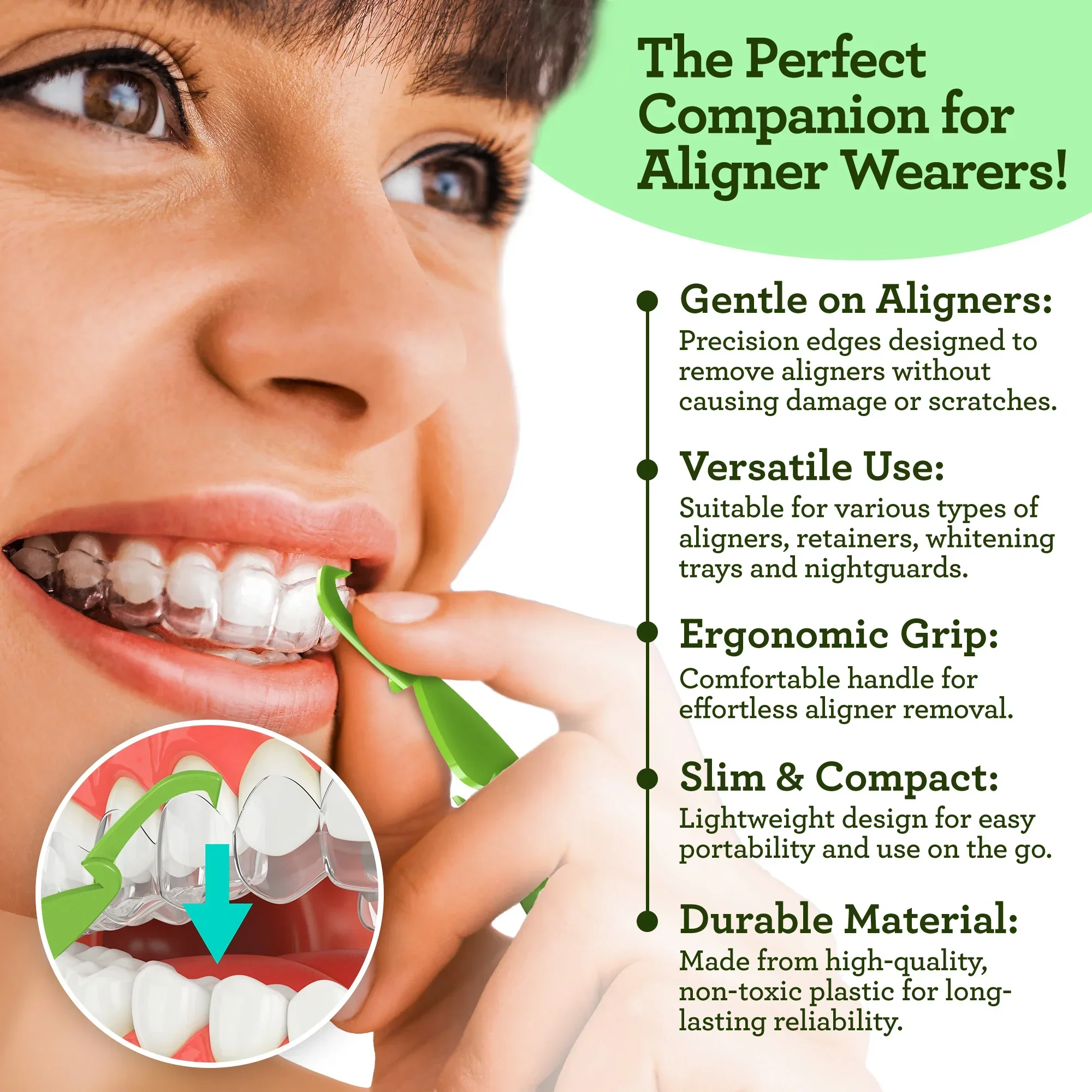 Ultimate Dual Function Tongue Scraper with Aligner Remover – 40 Count - Image 4