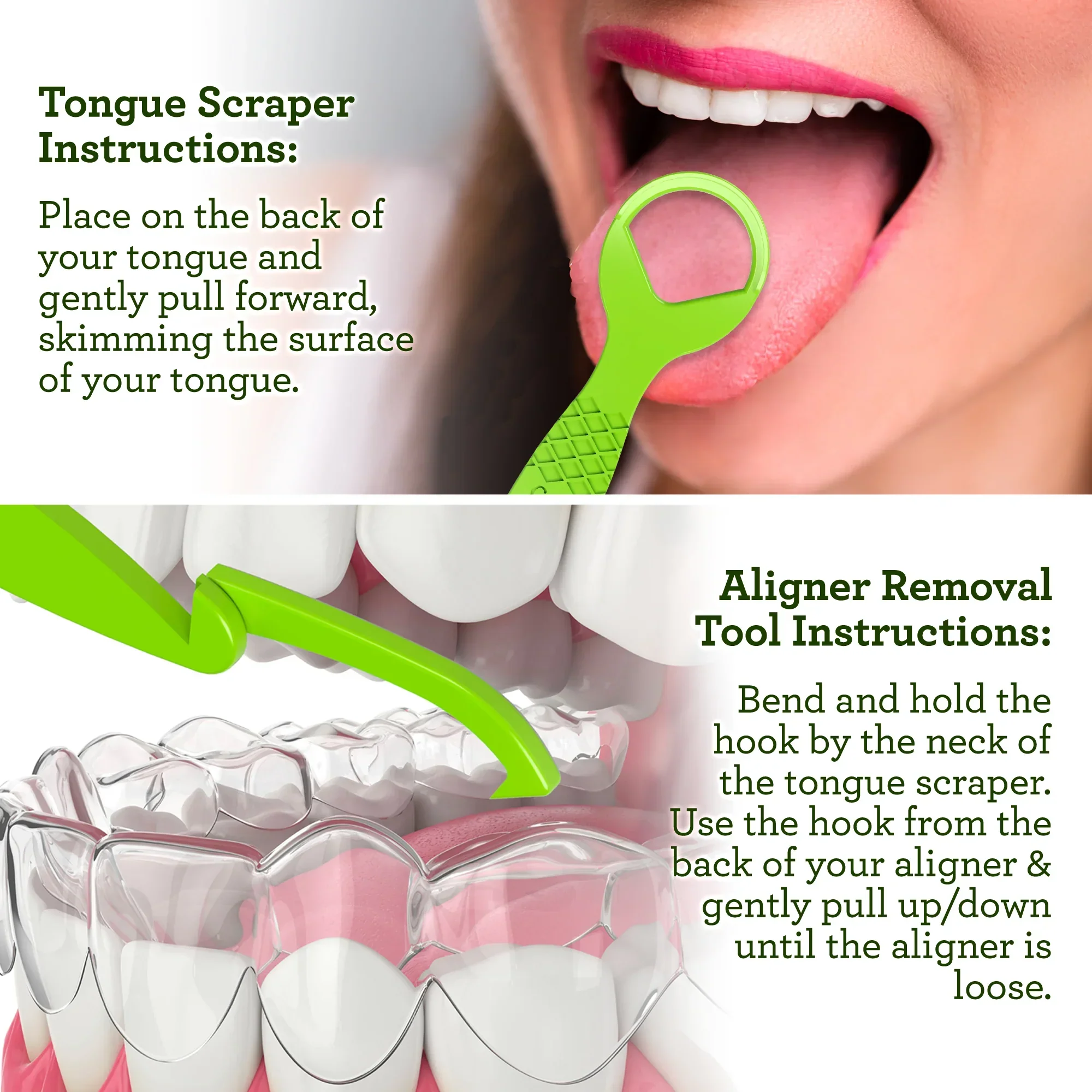 Ultimate Dual Function Tongue Scraper with Aligner Remover – 40 Count - Image 5